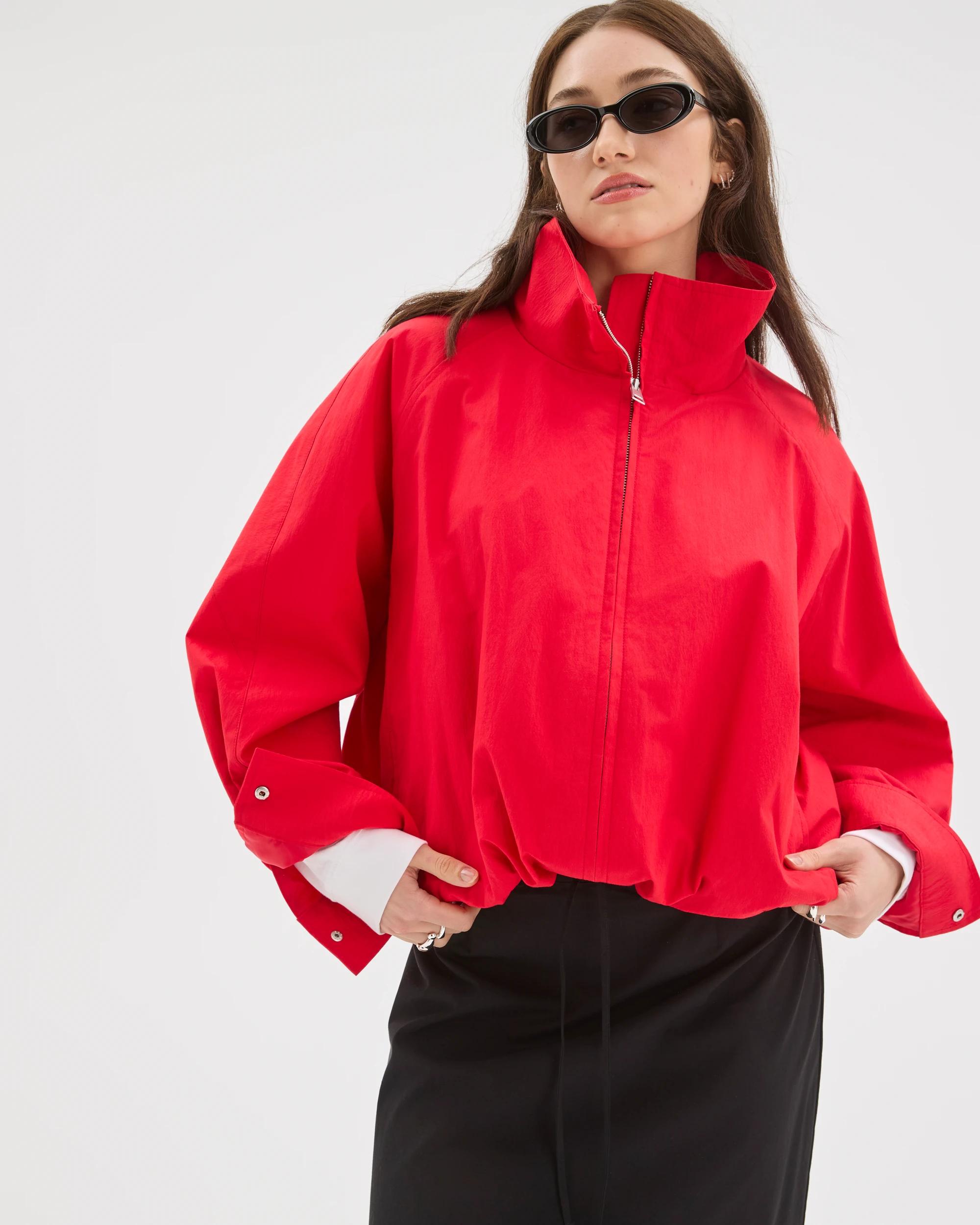 1 Lily Loves Australian Cotton Blend Parker Jacket FLAME, 1 of 8