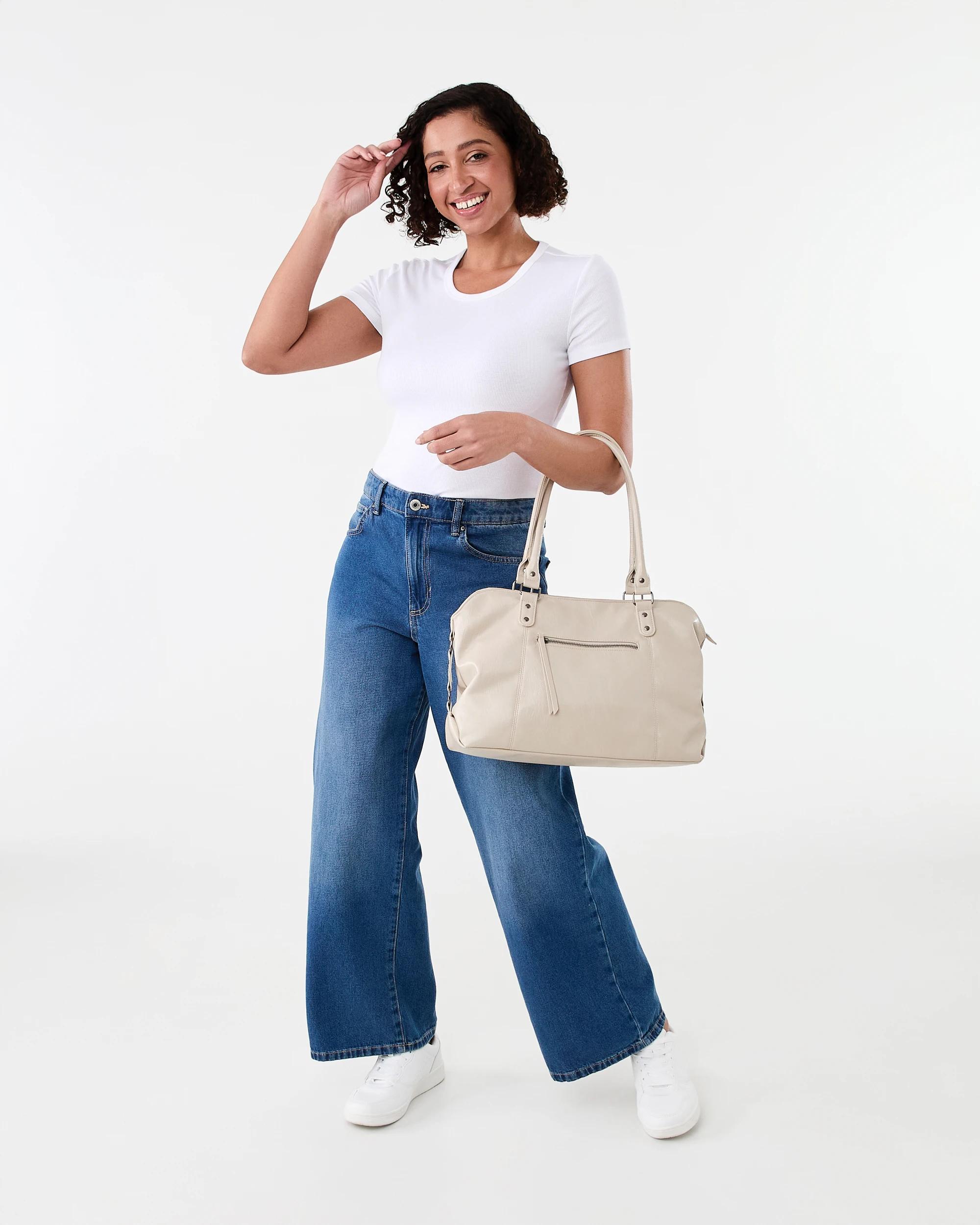 7 Boho Slouchy Tote Bag Chalk Sand, 7 of 7