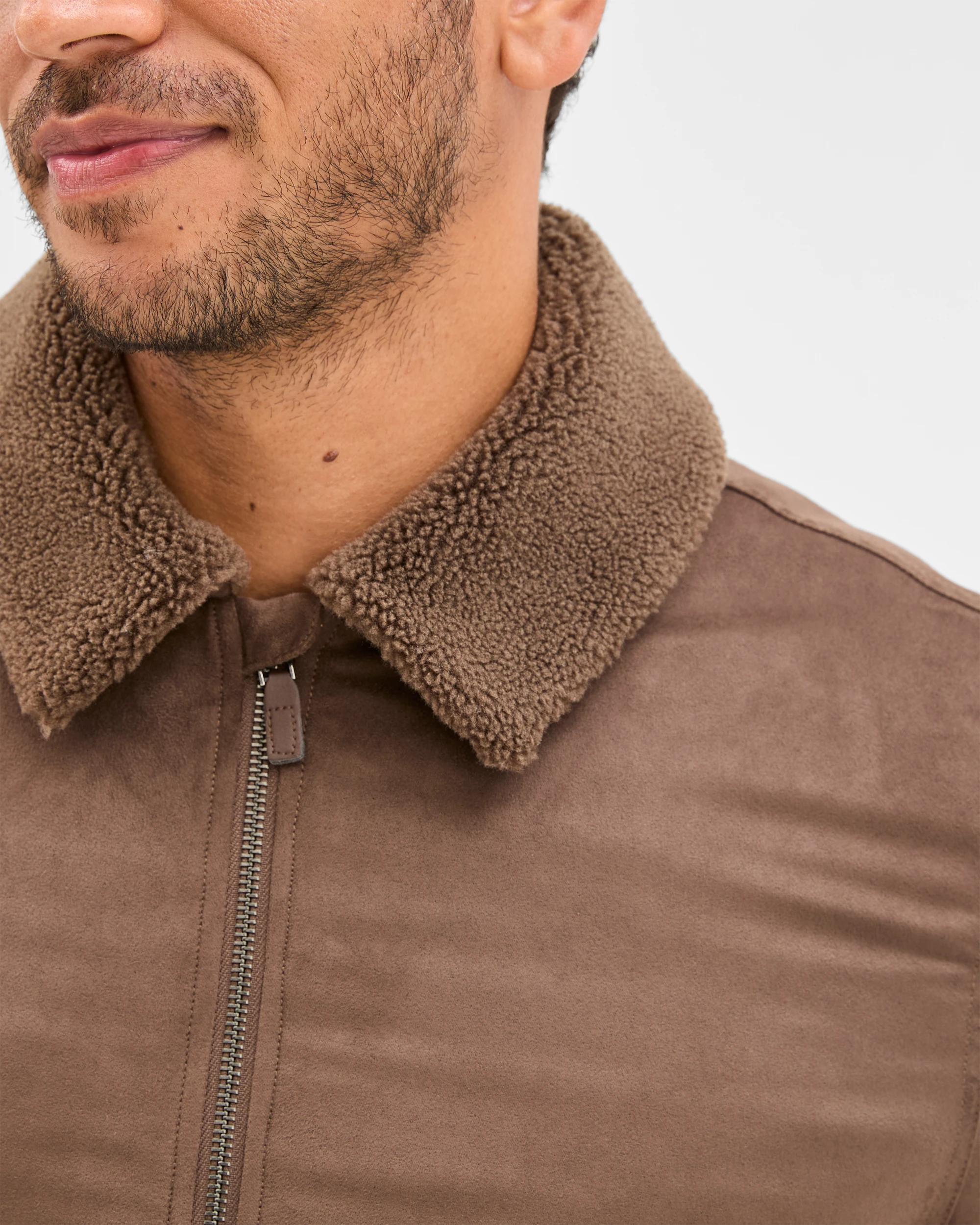 5 Target Man Faux Suede Jacket CHOCOLATE, 5 of 8