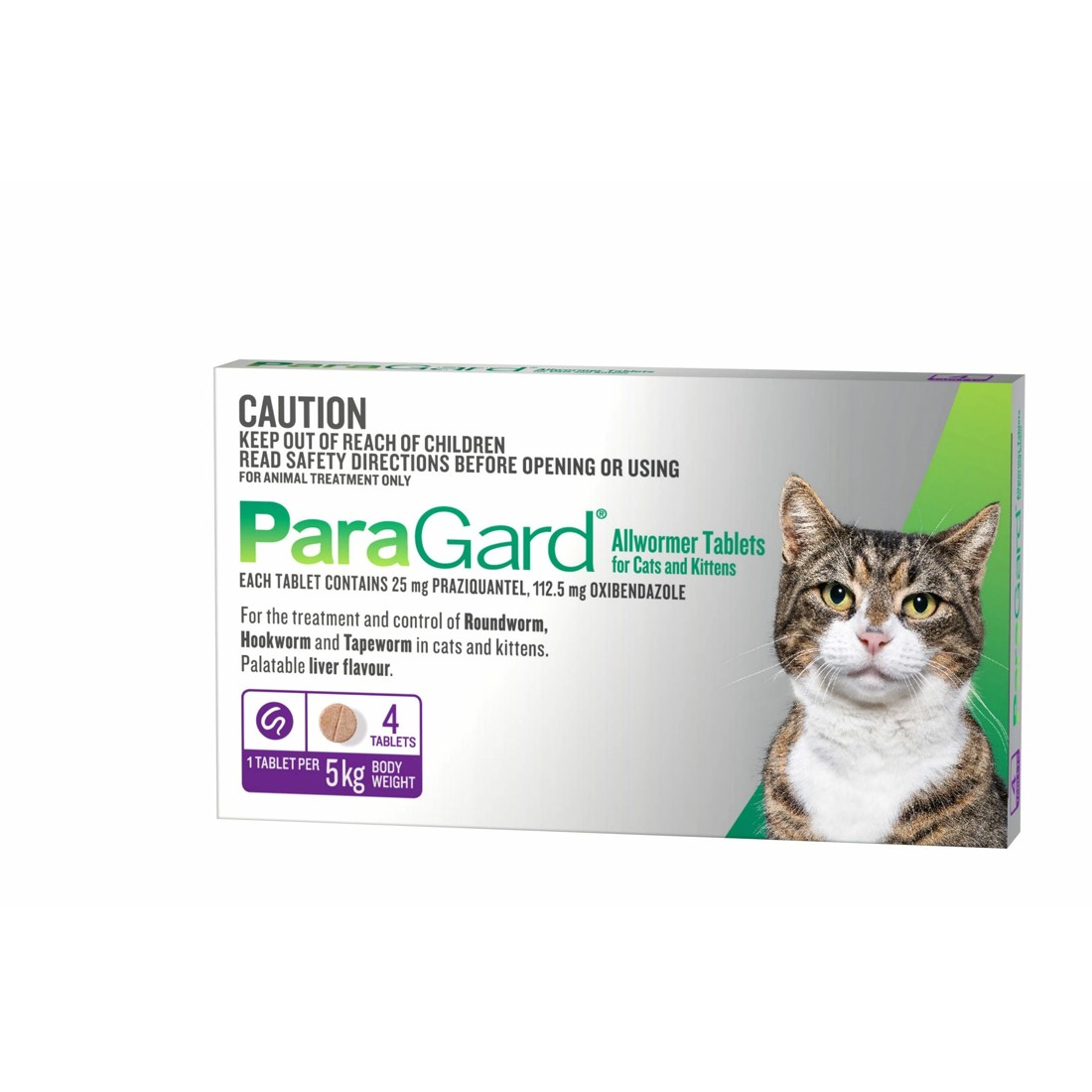 1 Paragard Allwormer For Cats And Kittens 4tabs, 1 of 1