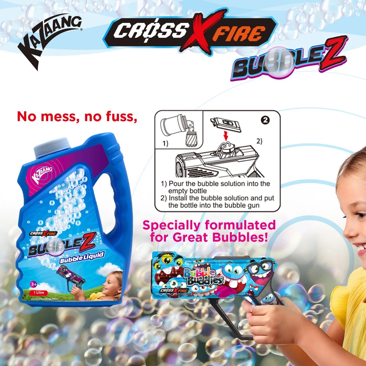 2 Kazaang BubbleZ Colour Bubble Refill 1L, 2 of 5