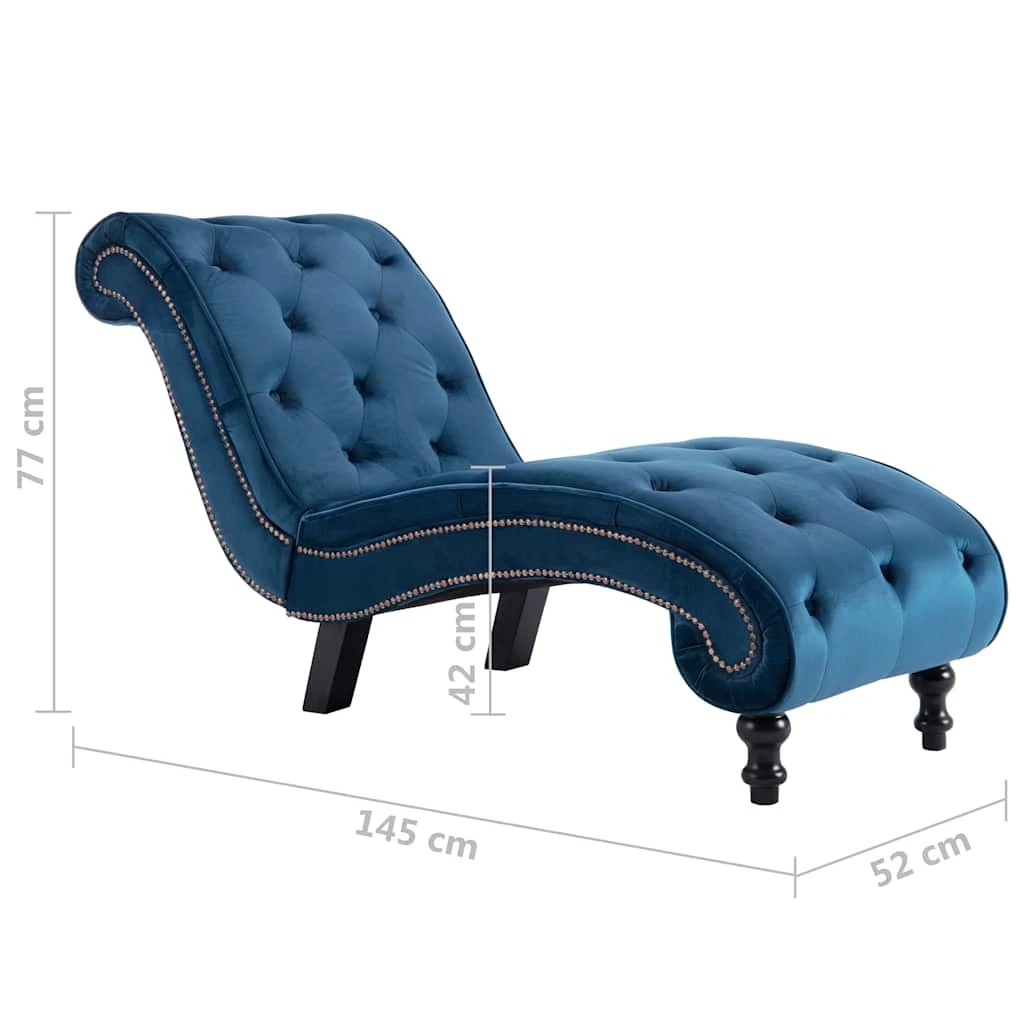 7 Vidaxl Chaise Lounge Lounge Chairs - Blue, 7 of 7