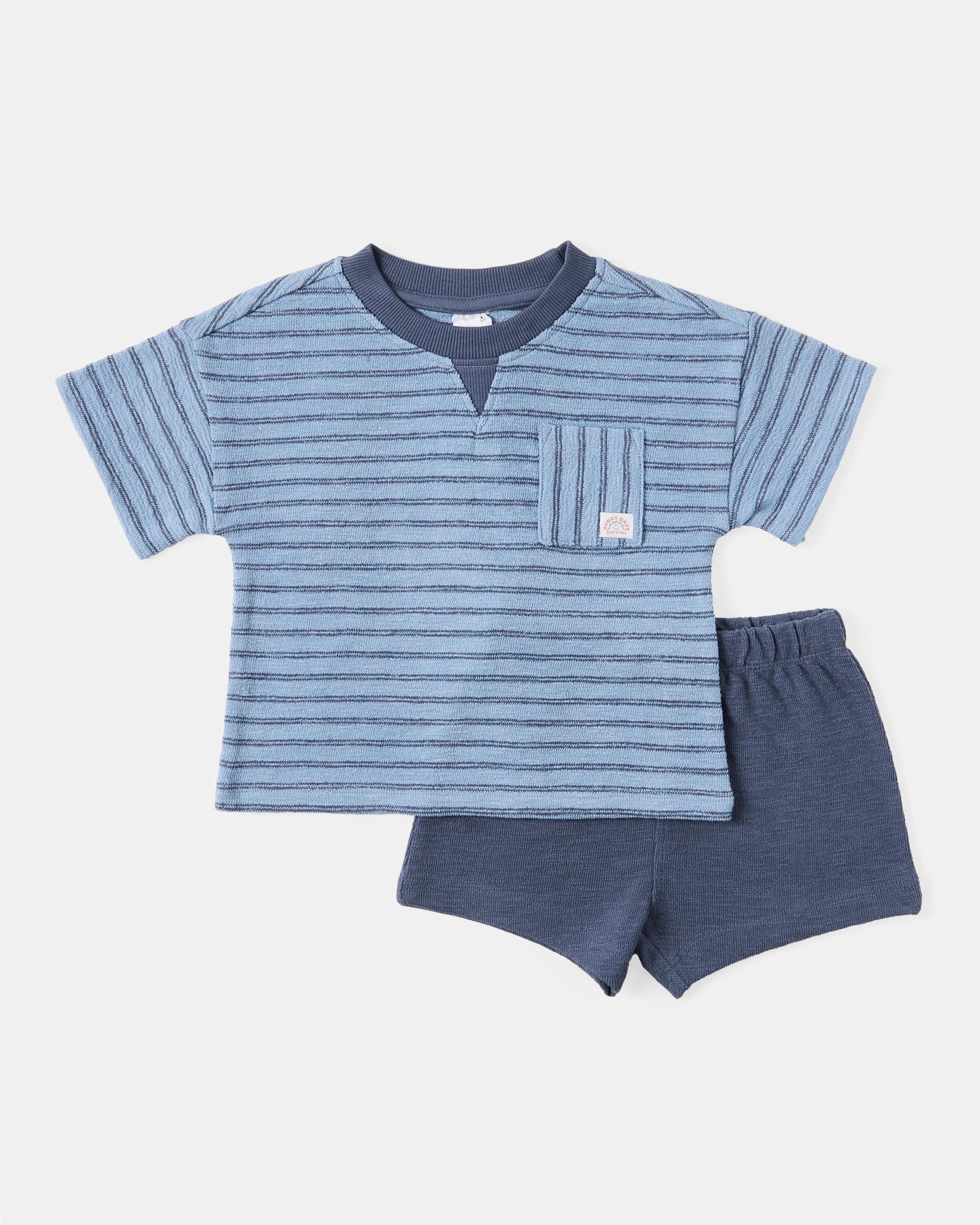 1 Short Sleeve Slub Set Blu Strps, 1 of 6