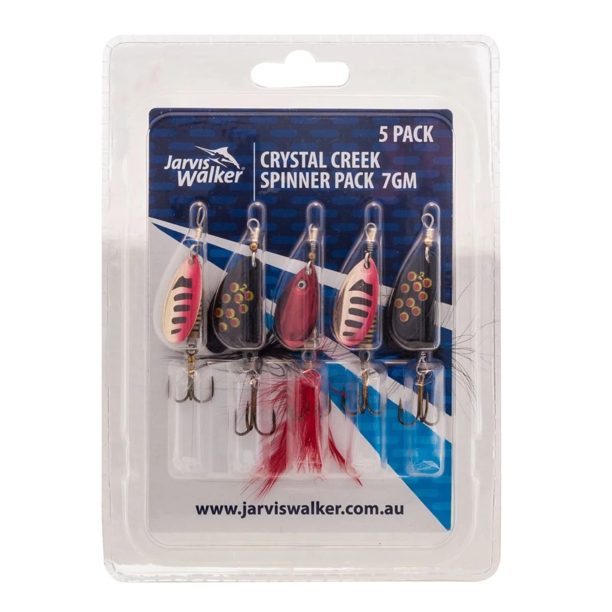 1 Jarvis Walker Crystal Creek Spinners - 7gm, Set of 5, 1 of 4