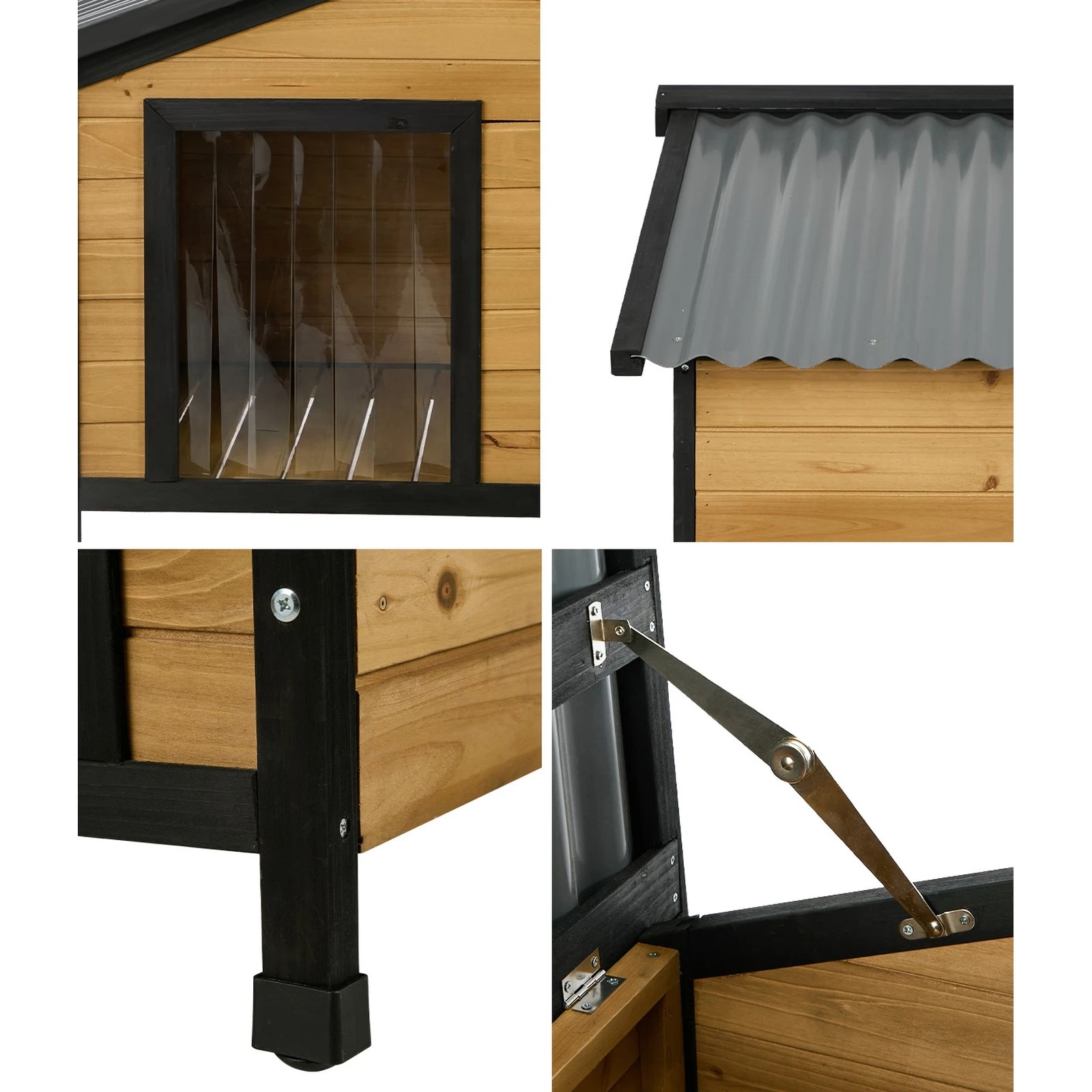 6 Alopet Dog Kennel Outdoor Indoor Pet House Wooden Cage Puppy Cabin Crate Kennels - Multi, 6 of 8