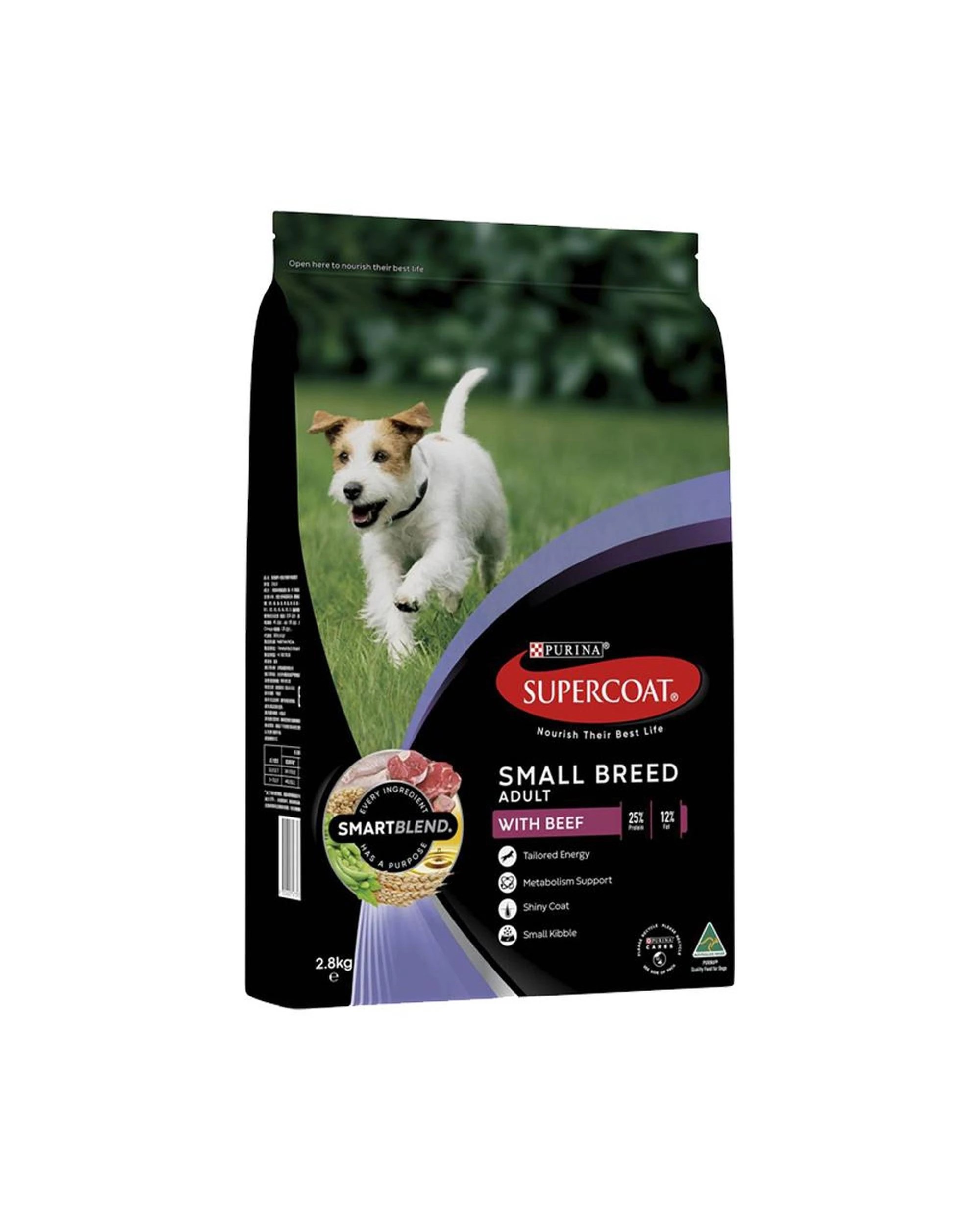 1 Supercoat Adult Small Breed SmartBlend Dry Dog Food w/ Beef 2.8kg, 1 of 1