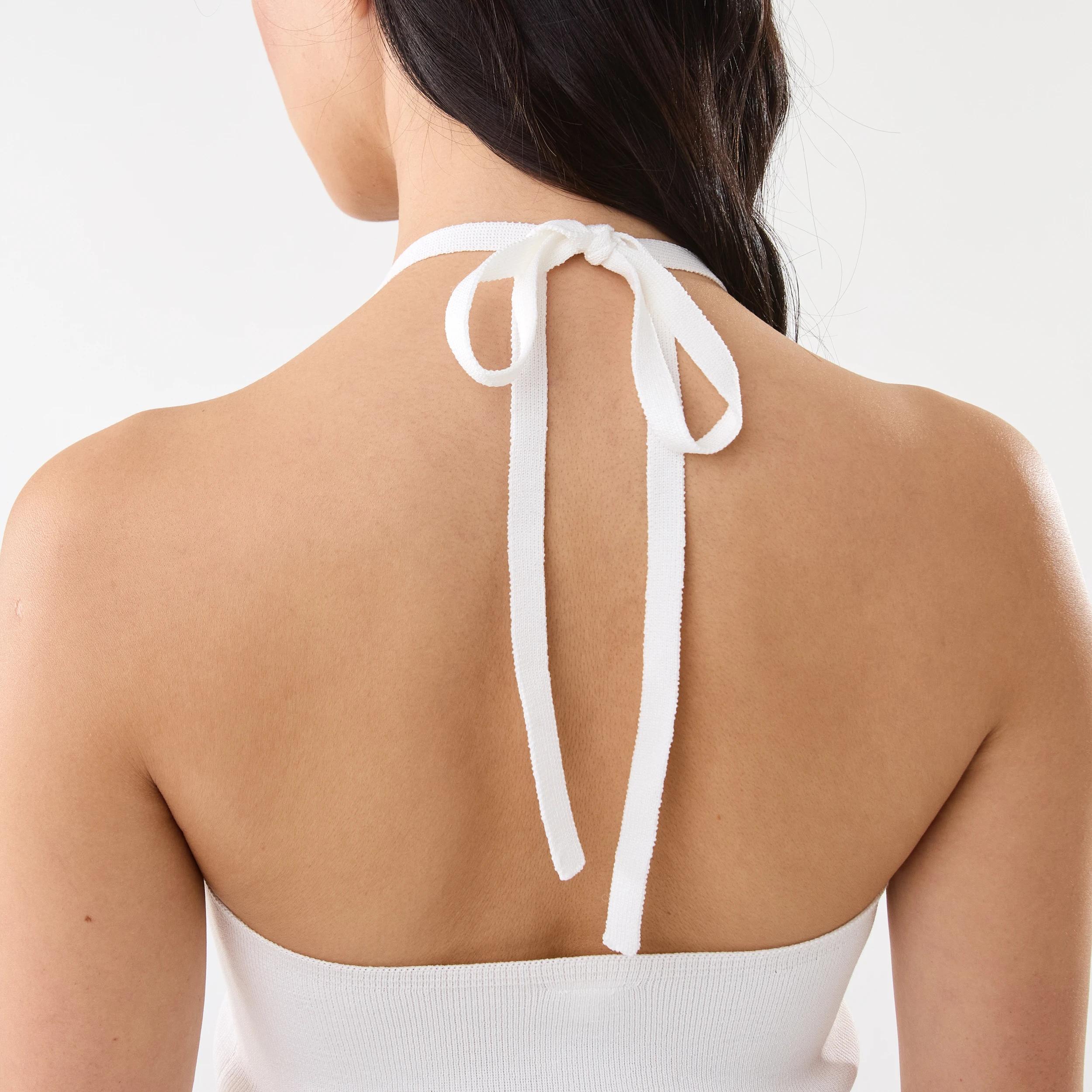 9 Sleeveless Button Detail Top White, 9 of 9