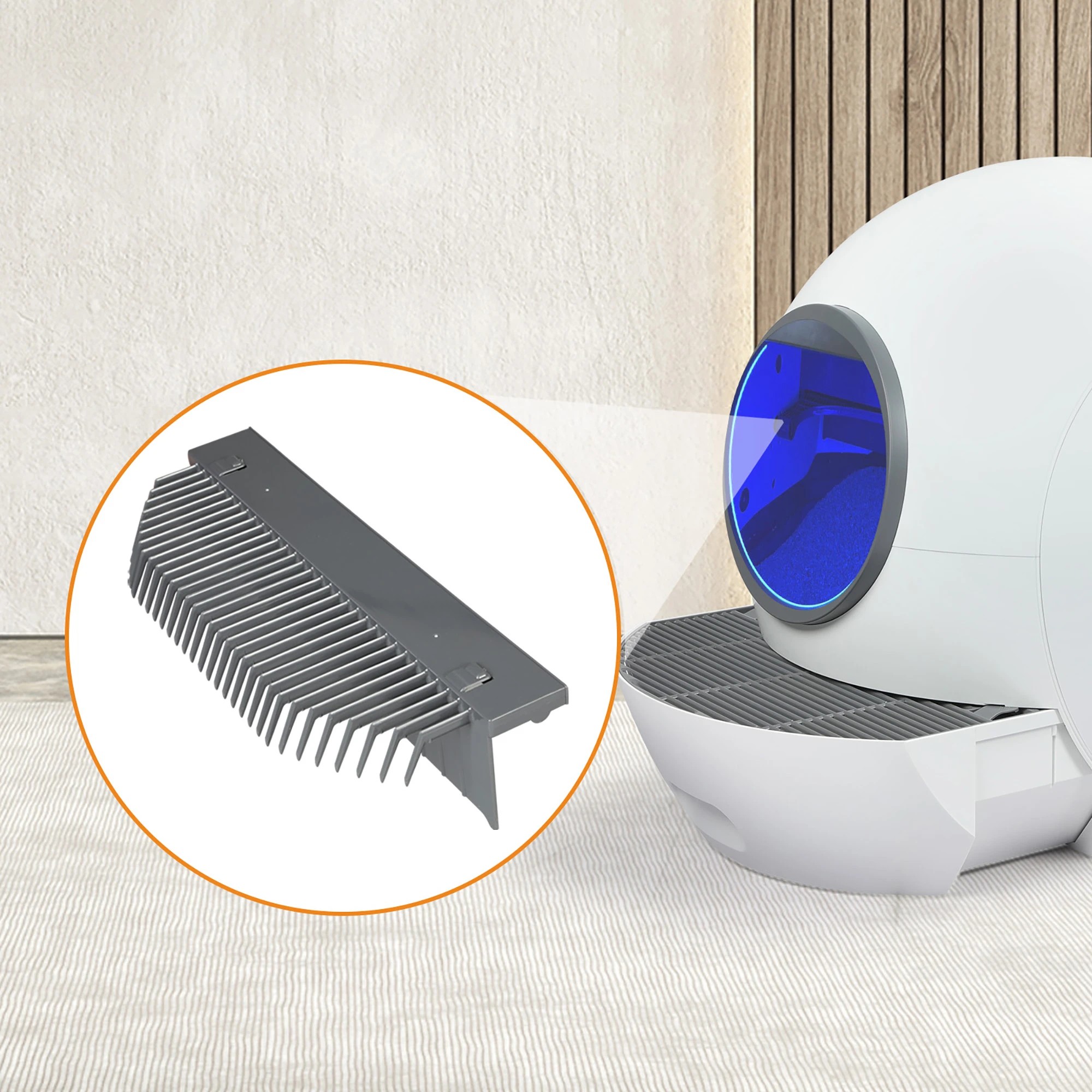 7 Pawz 1Pcs Grey Replaceable Rake for Self-Cleaning Cat Litter Box Easy to Install, 7 of 8