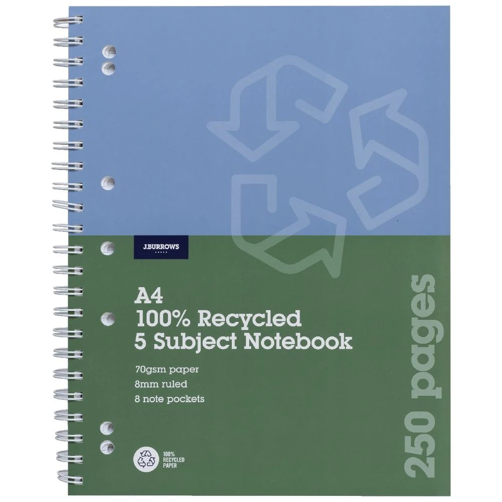 7 J.Burrows A4 Subject Book 250 Pages, 7 of 7