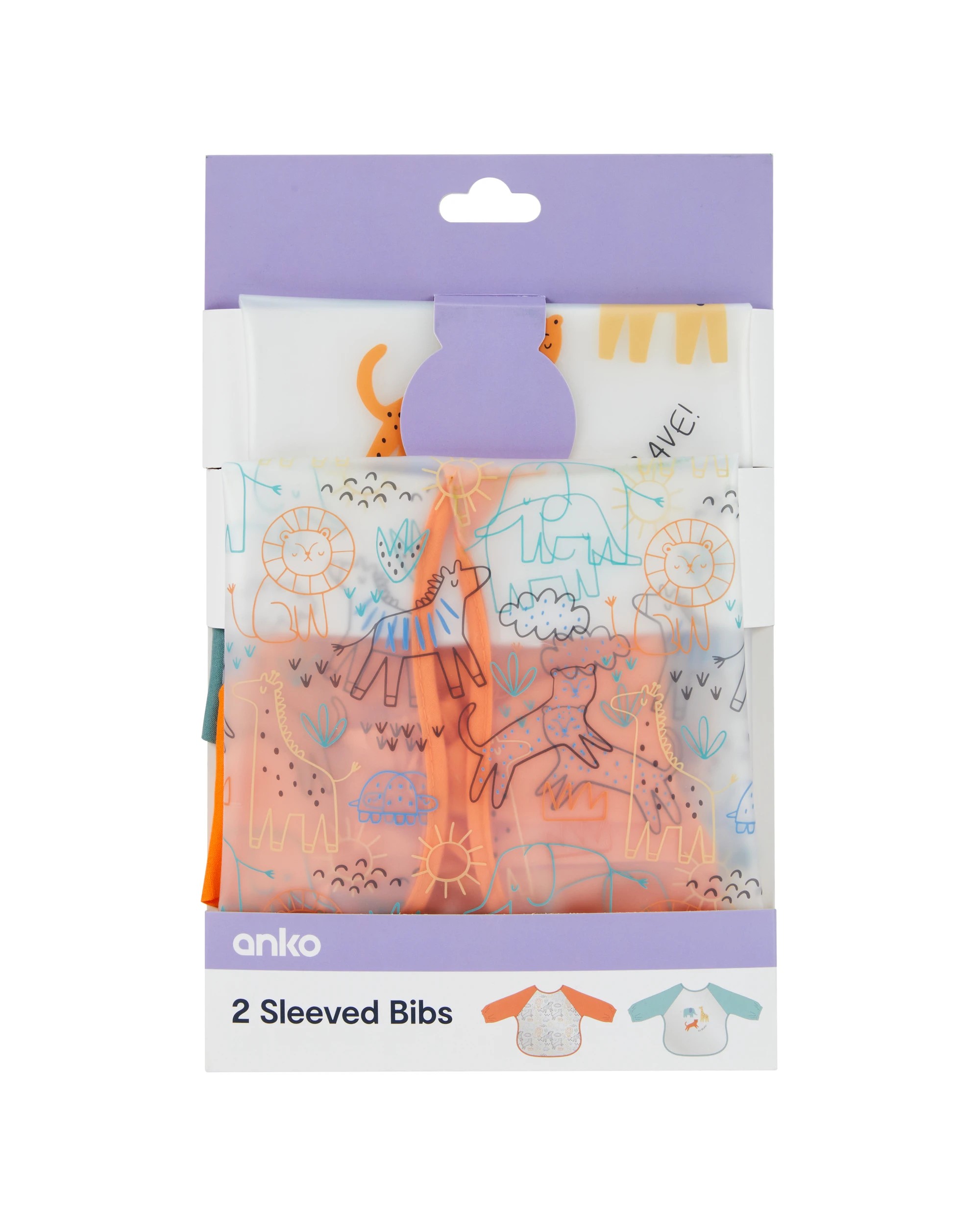 6 2 Pack Sleeved Bibs - Jungle, 6 of 7