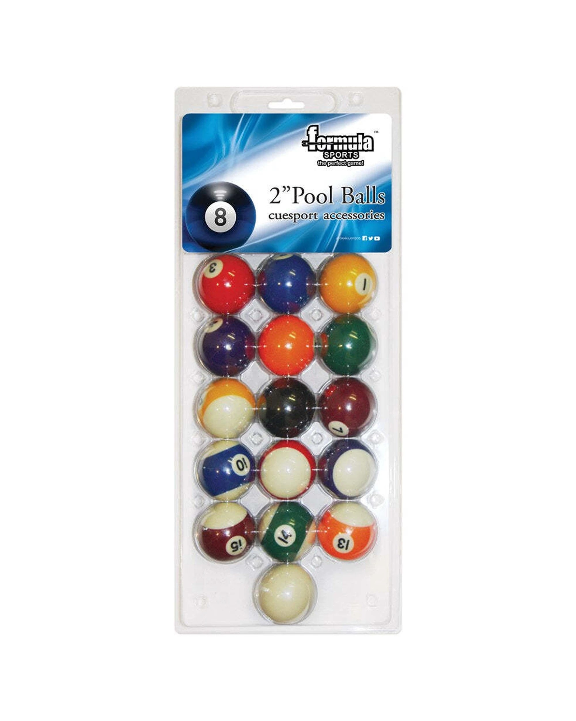 1 Formula Sports 16pc Formula Sports Standard Pool Billiard Balls 2 Blister Set - Multi, 1 of 3