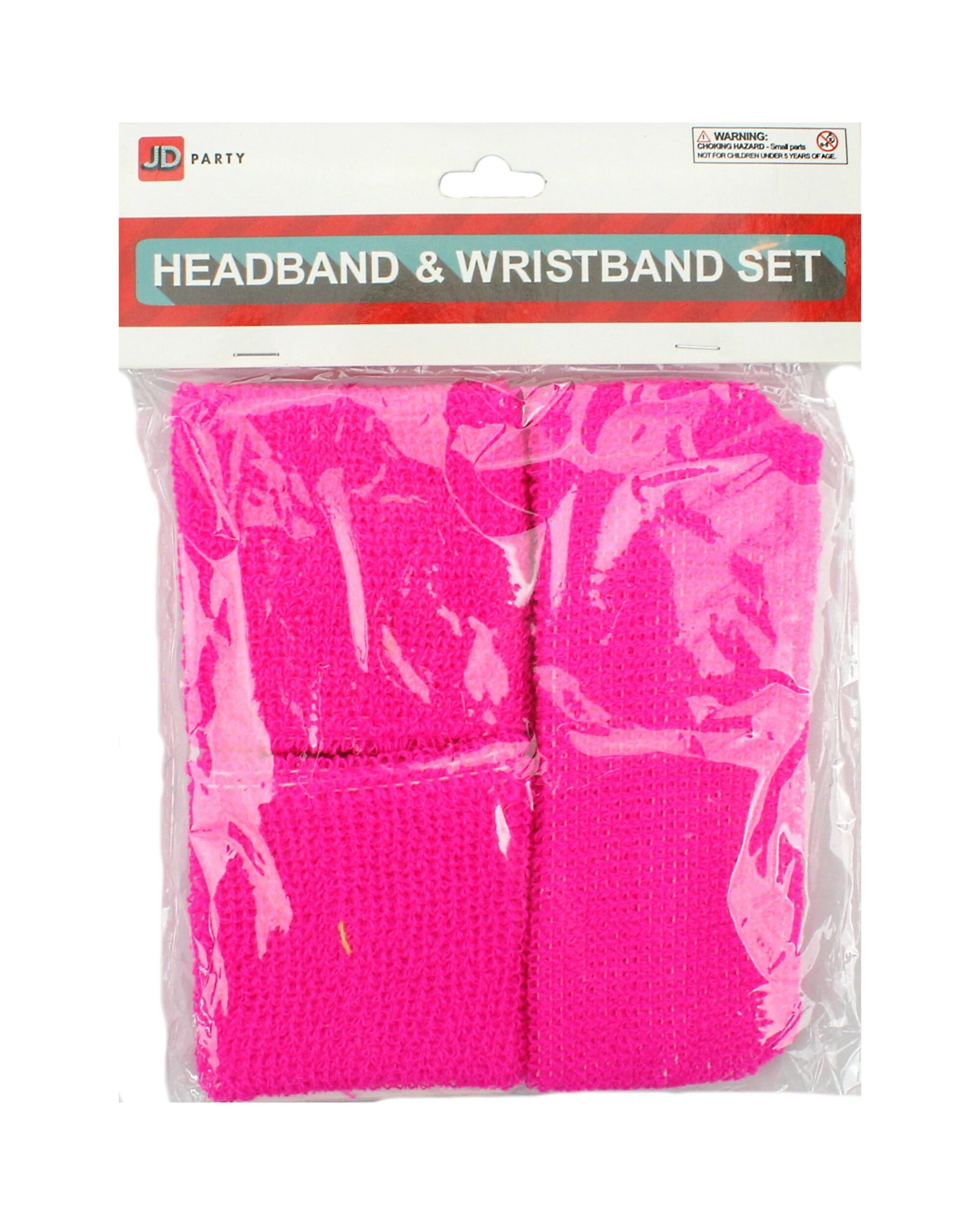 1 Partyrama Neon Pink Sweatband Set - Pink, 1 of 1