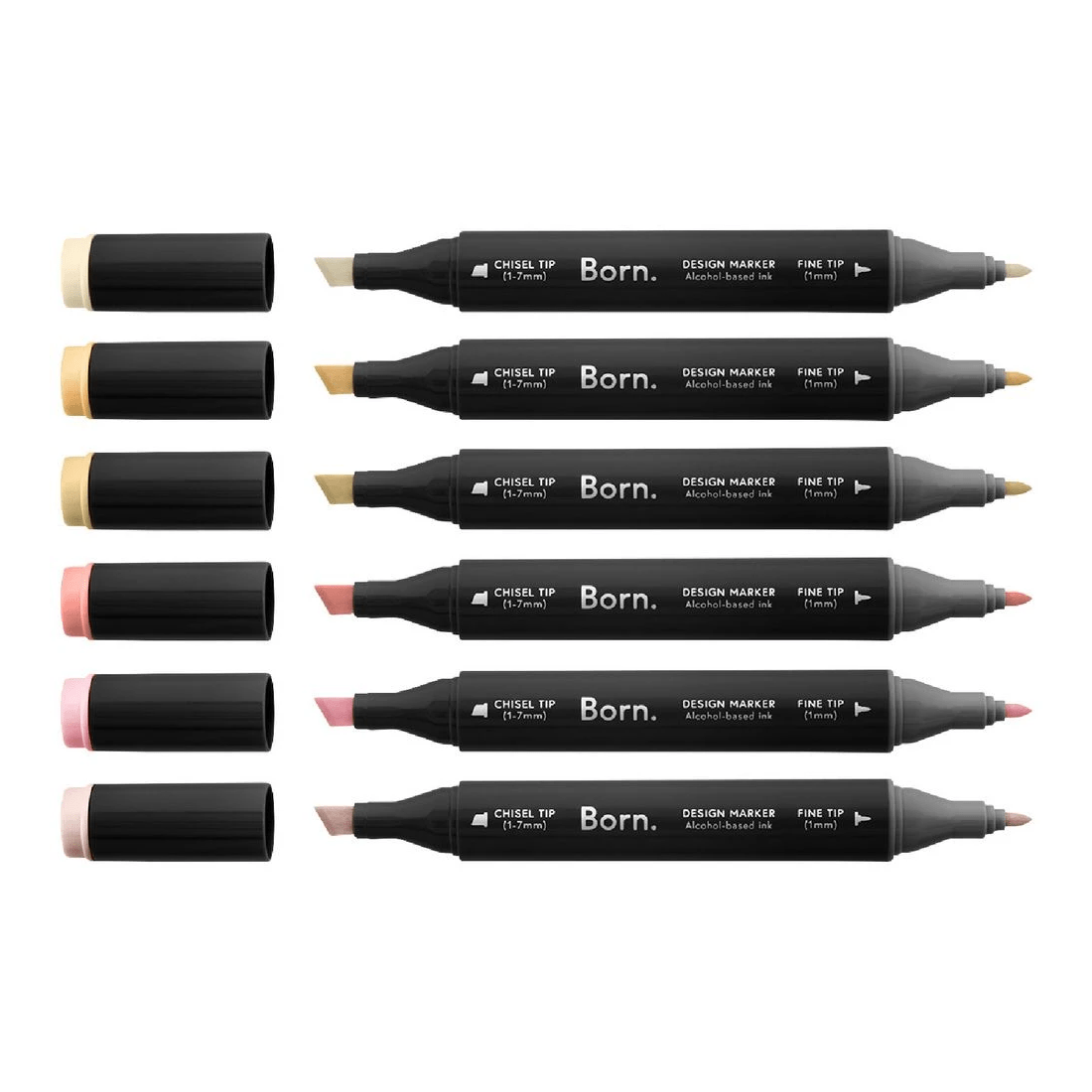 3 Born Professional Dual-Tip Artist Markers Portrait 6 Pack, 3 of 4