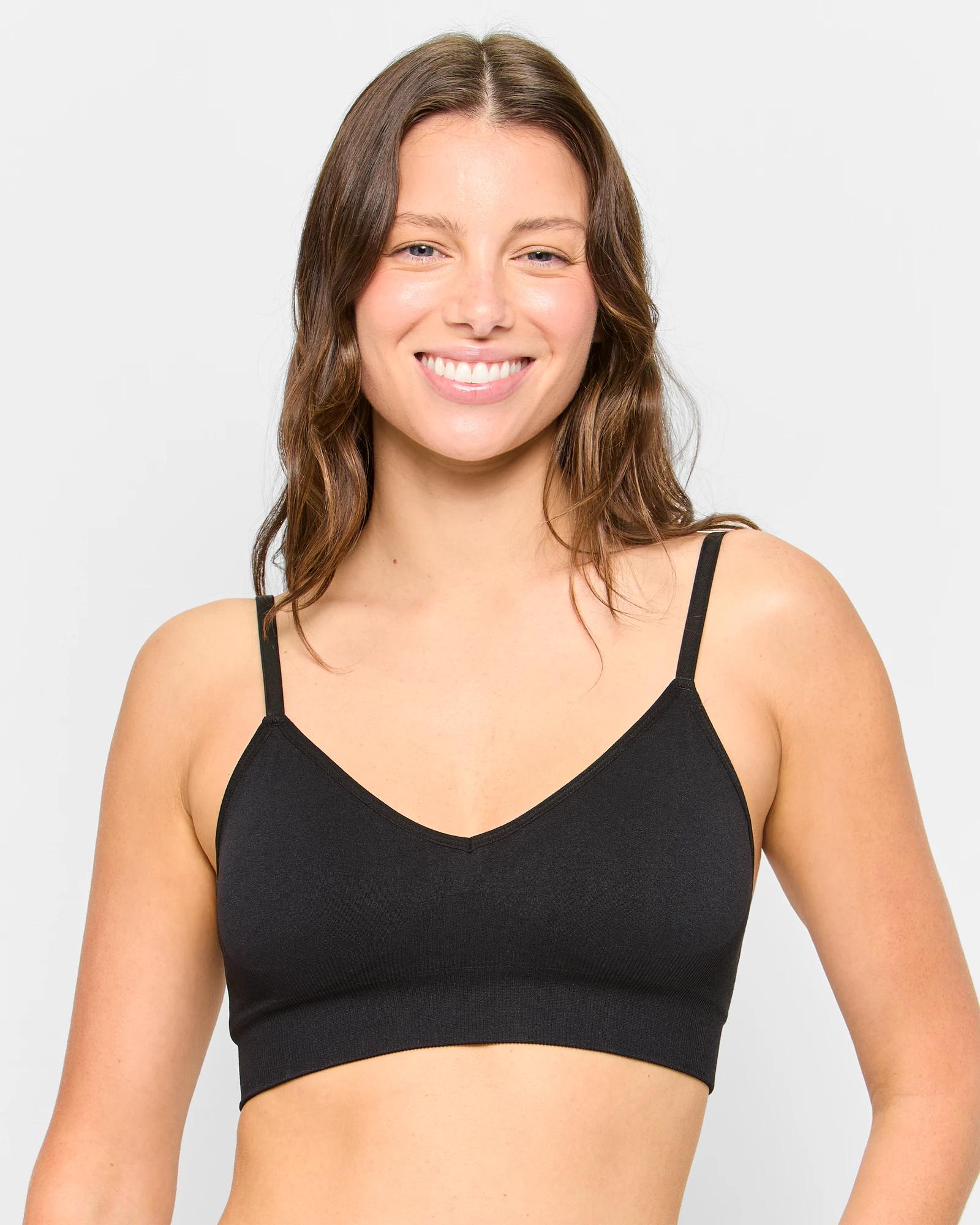 1 Target Low Impact Seamfree Sports Crop Top BLACK, 1 of 4