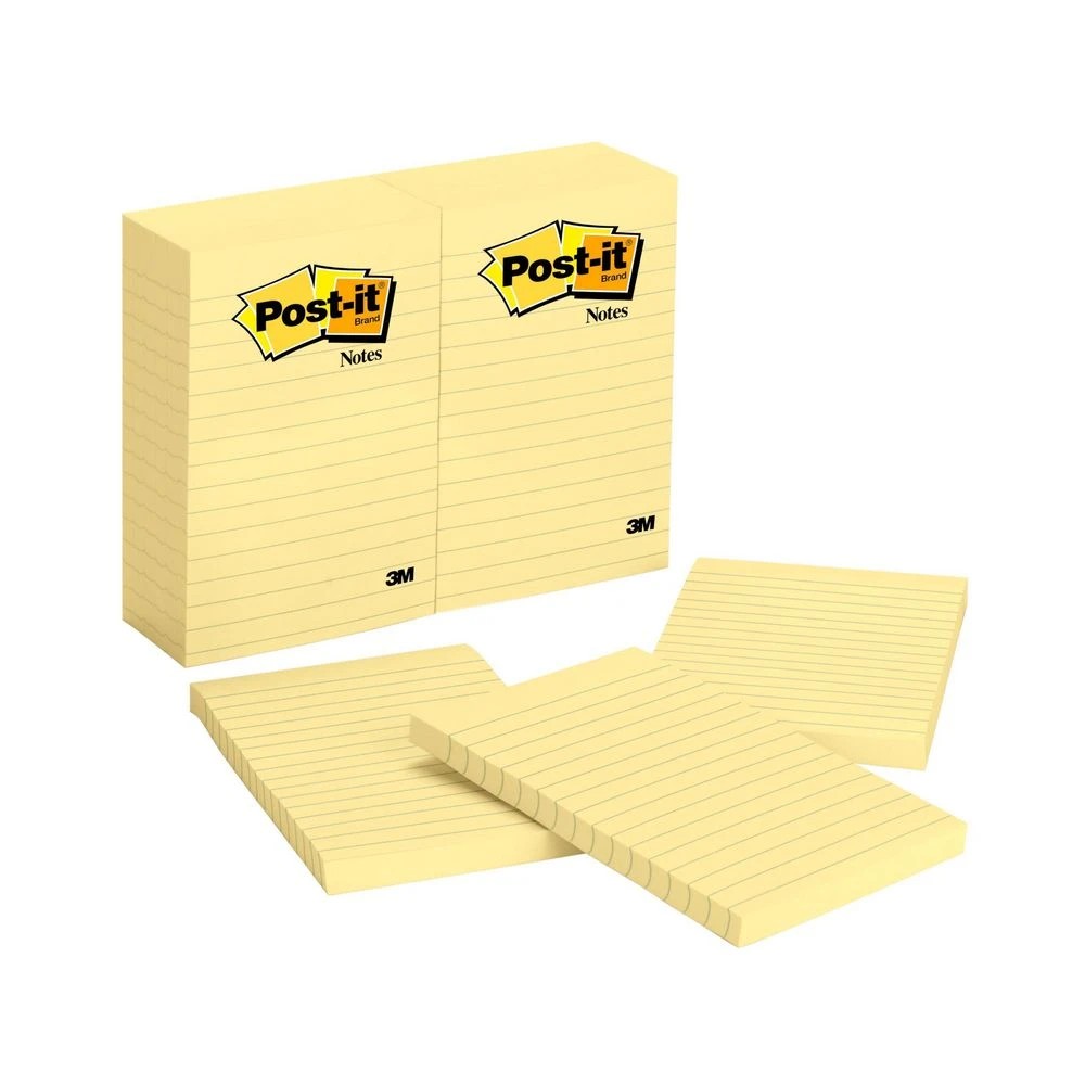 7 Post-it Lined Notes 101 x 152mm Yellow 8 Pack, 7 of 7