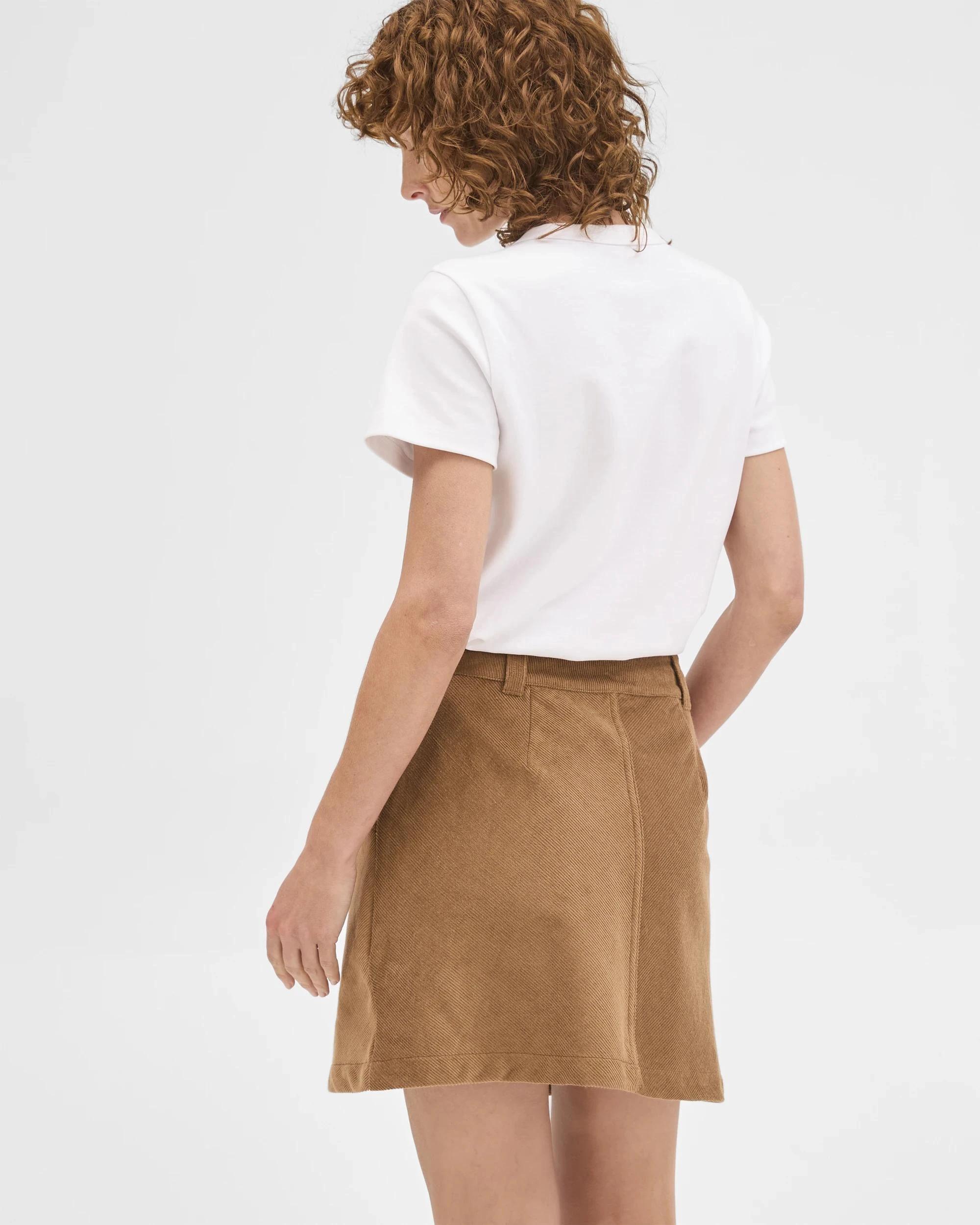 6 Target Woman Cord Button Front Mini Skirt PARTRIDGE, 6 of 6