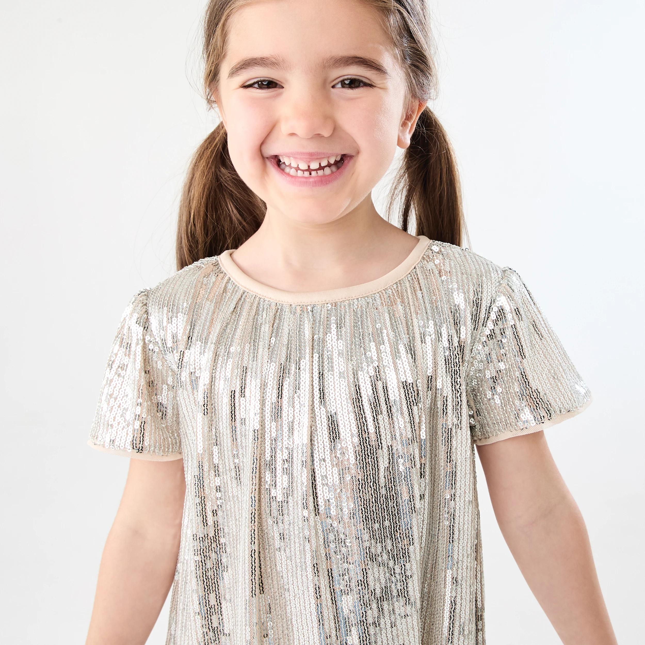 3 Sequin Party Dress Goldsequin, 3 of 8