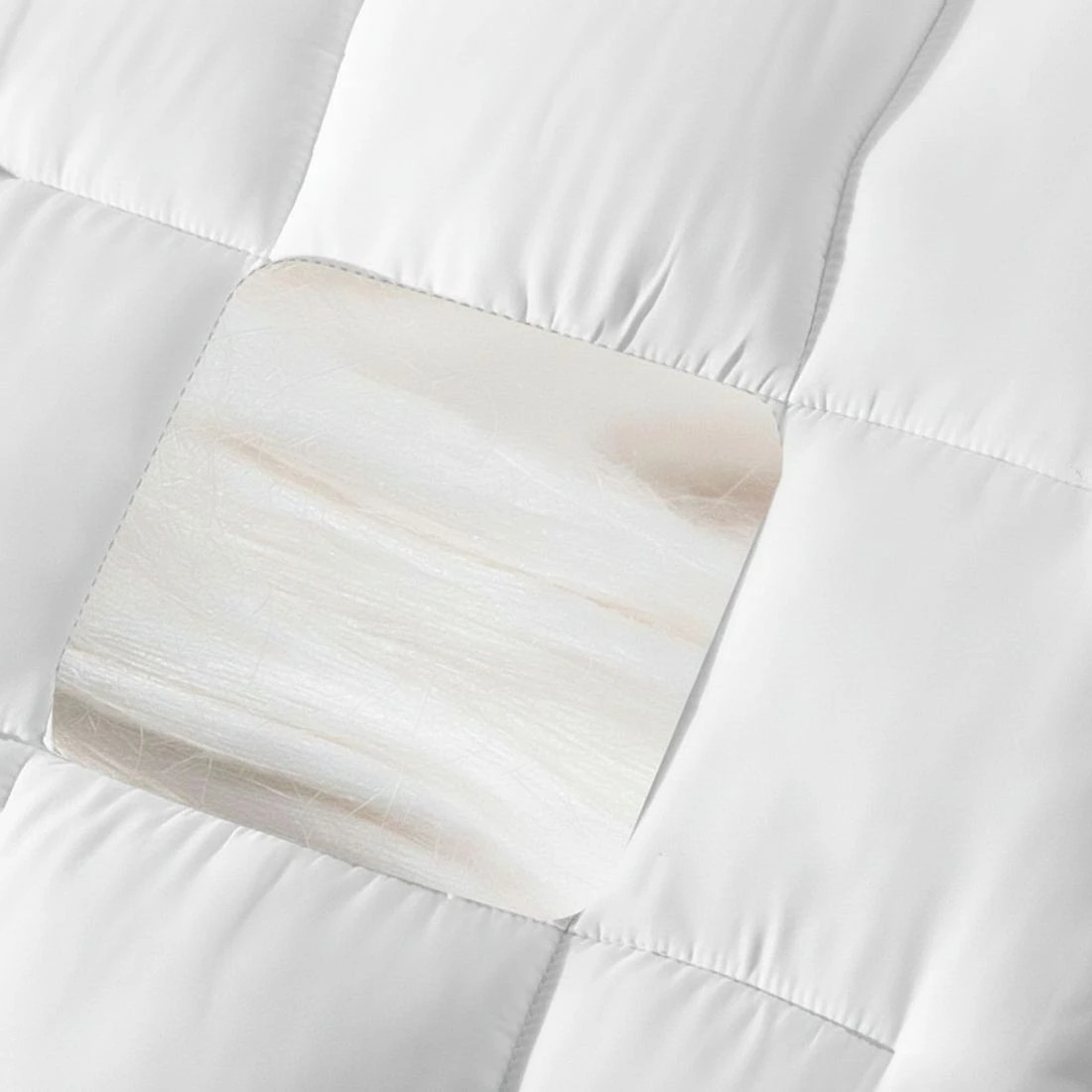 2 Giselle Bedding Mattress Topper Pillowtop Bamboo Cot - White, 2 of 4