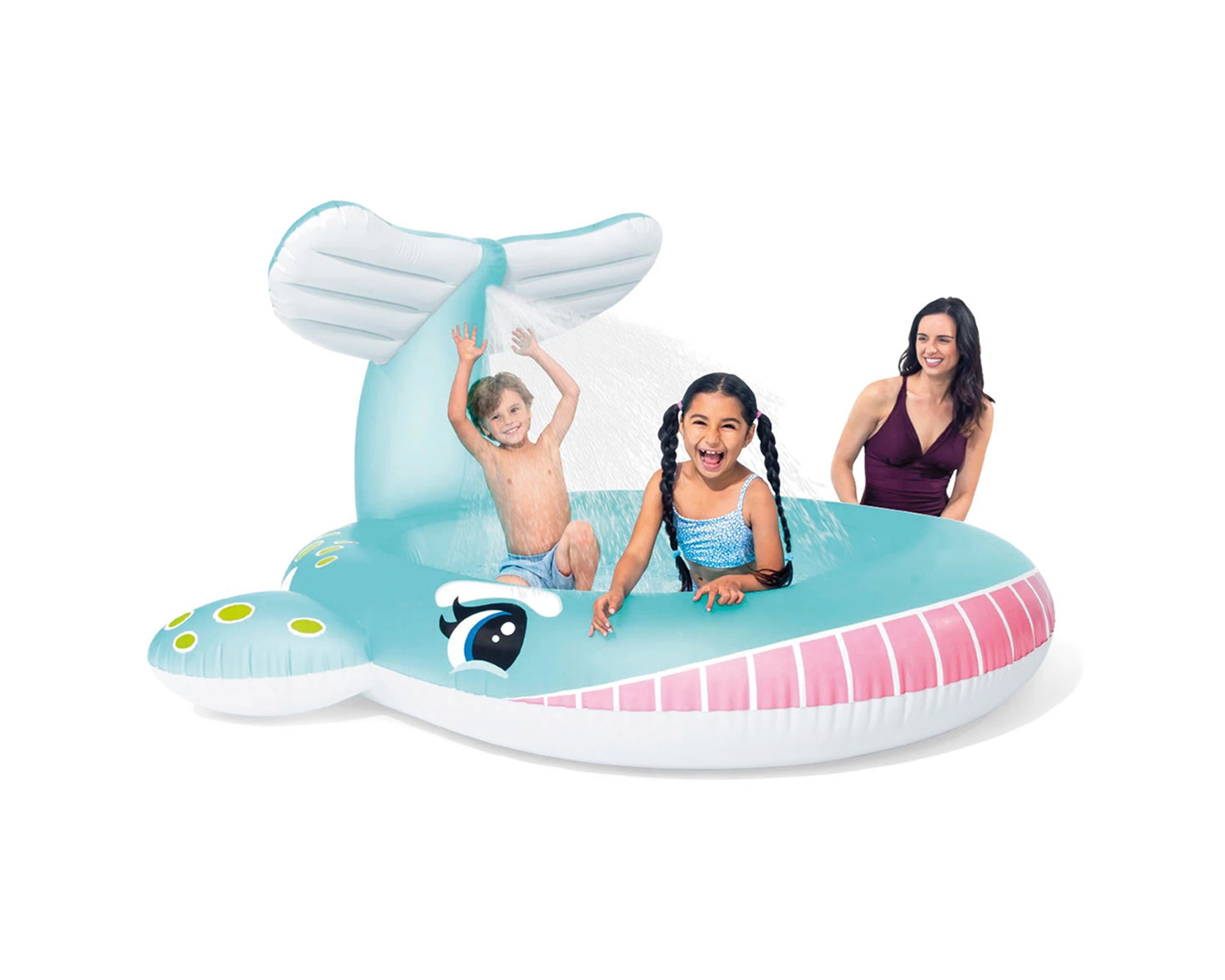 2 INTEX 2.01m x 1.96m Whale Spray Pool Garden Hose Sprayer 200L 11ga Vinyl - Blue, 2 of 3