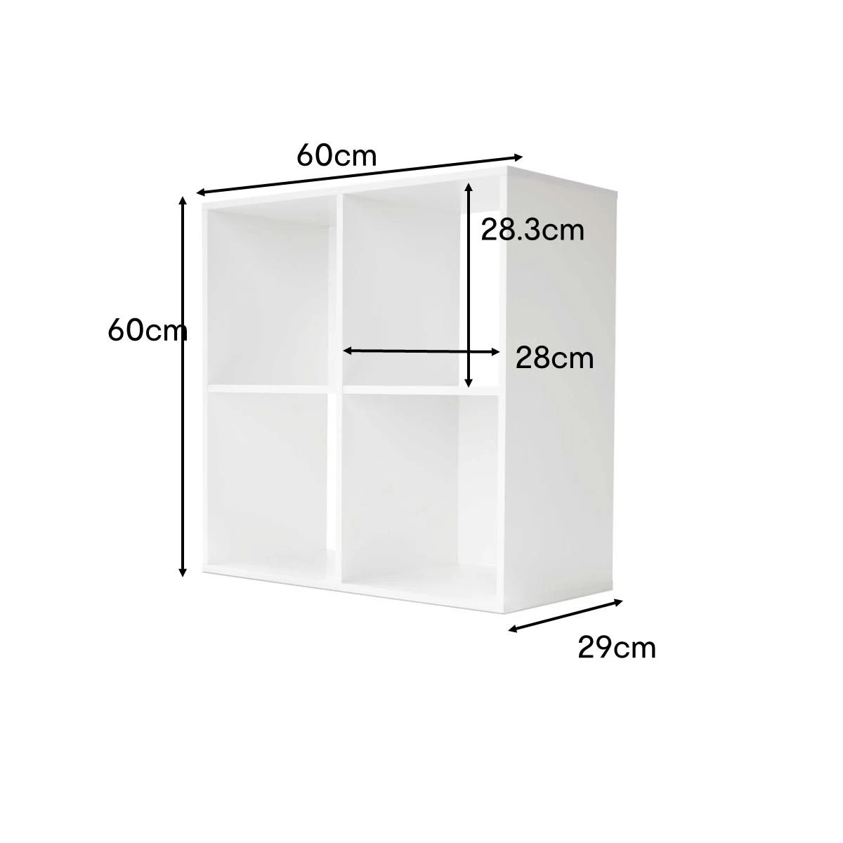 2 4 Cube Display Storage Unit - White, 2 of 4