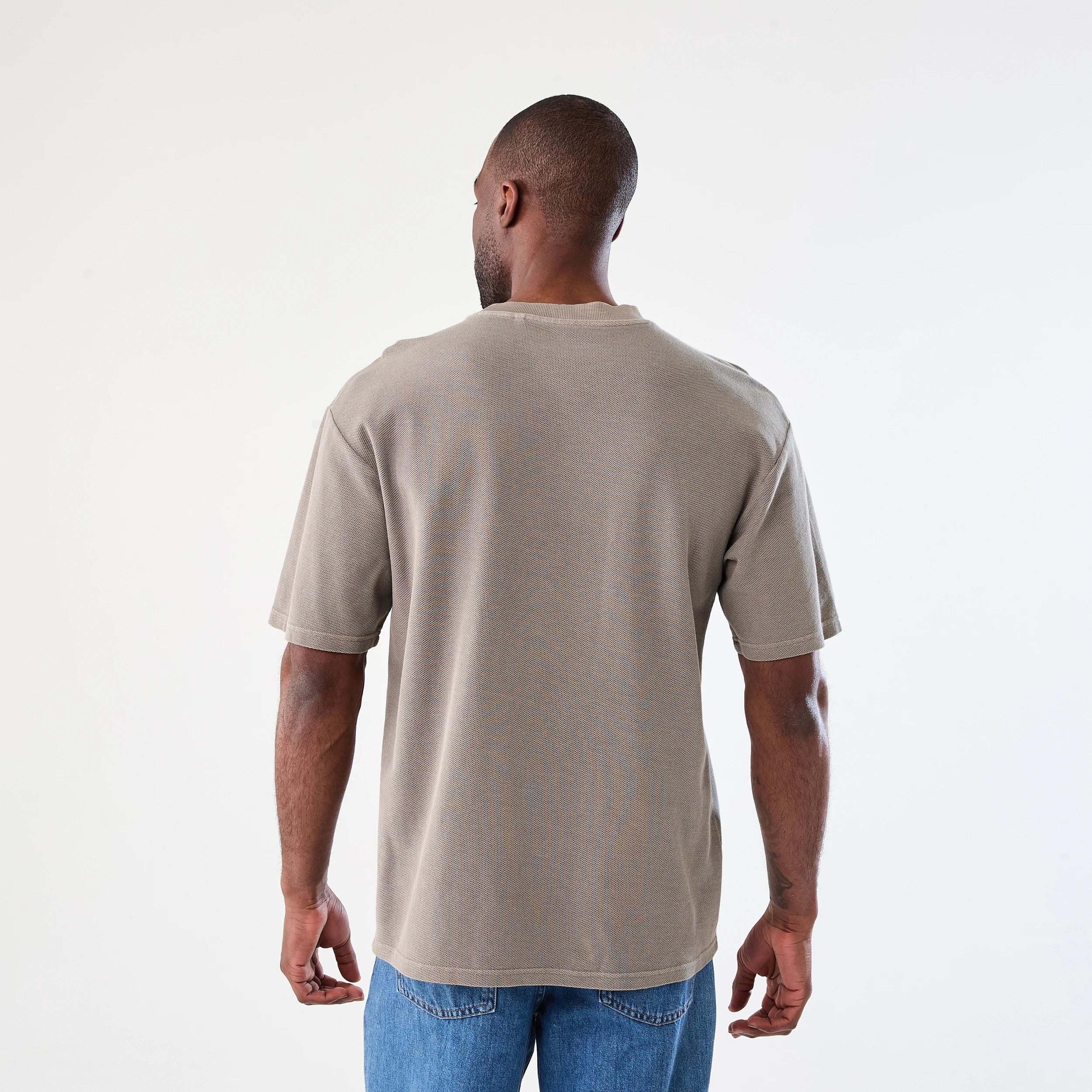 3 Oversized Pique Knit T-shirt Brn Eagle, 3 of 6