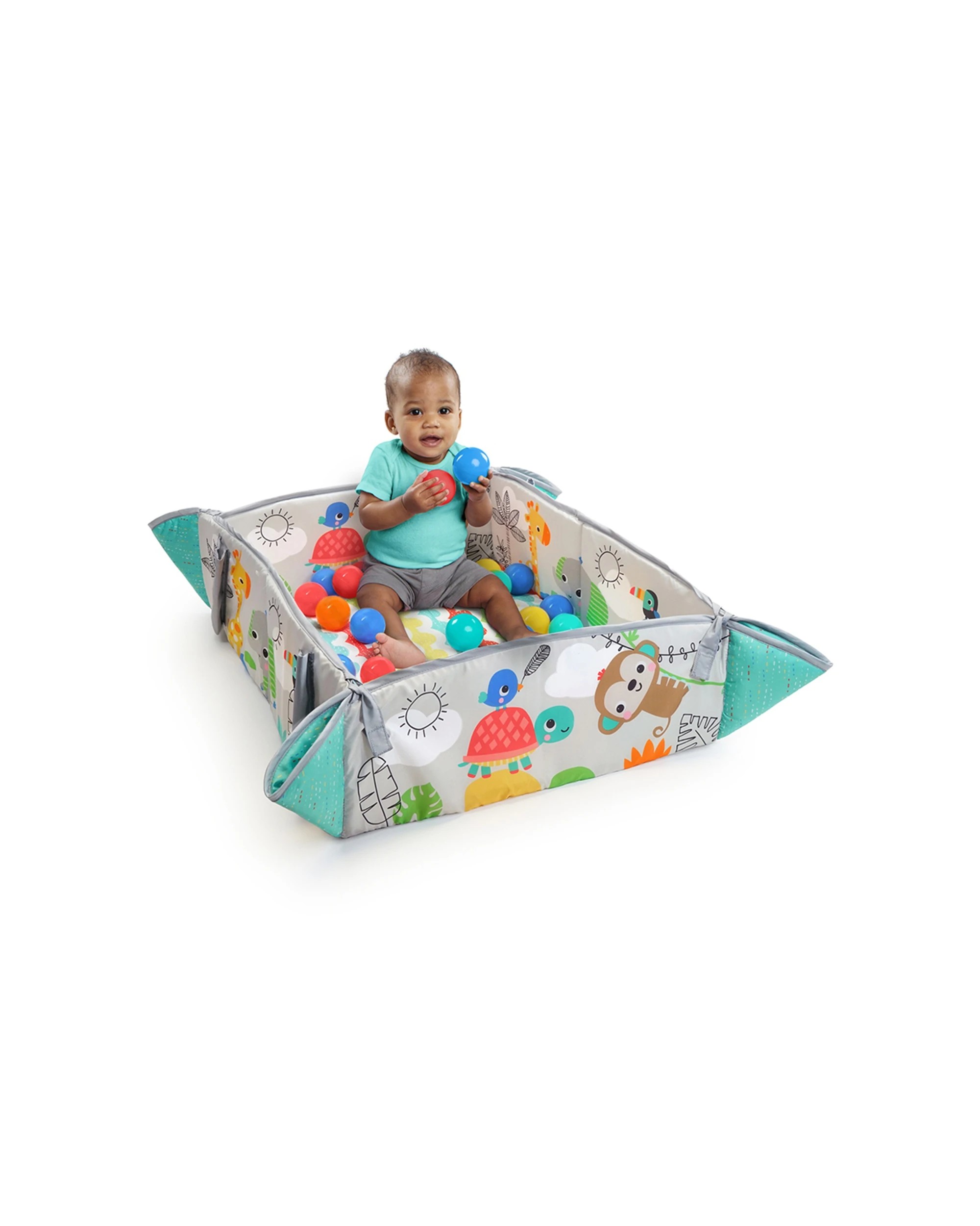 3 Bright Starts 5in1 Baby Your Way Play Mat Activity Gym Ball Pit Totally Tropical.
 - Multi, 3 of 9