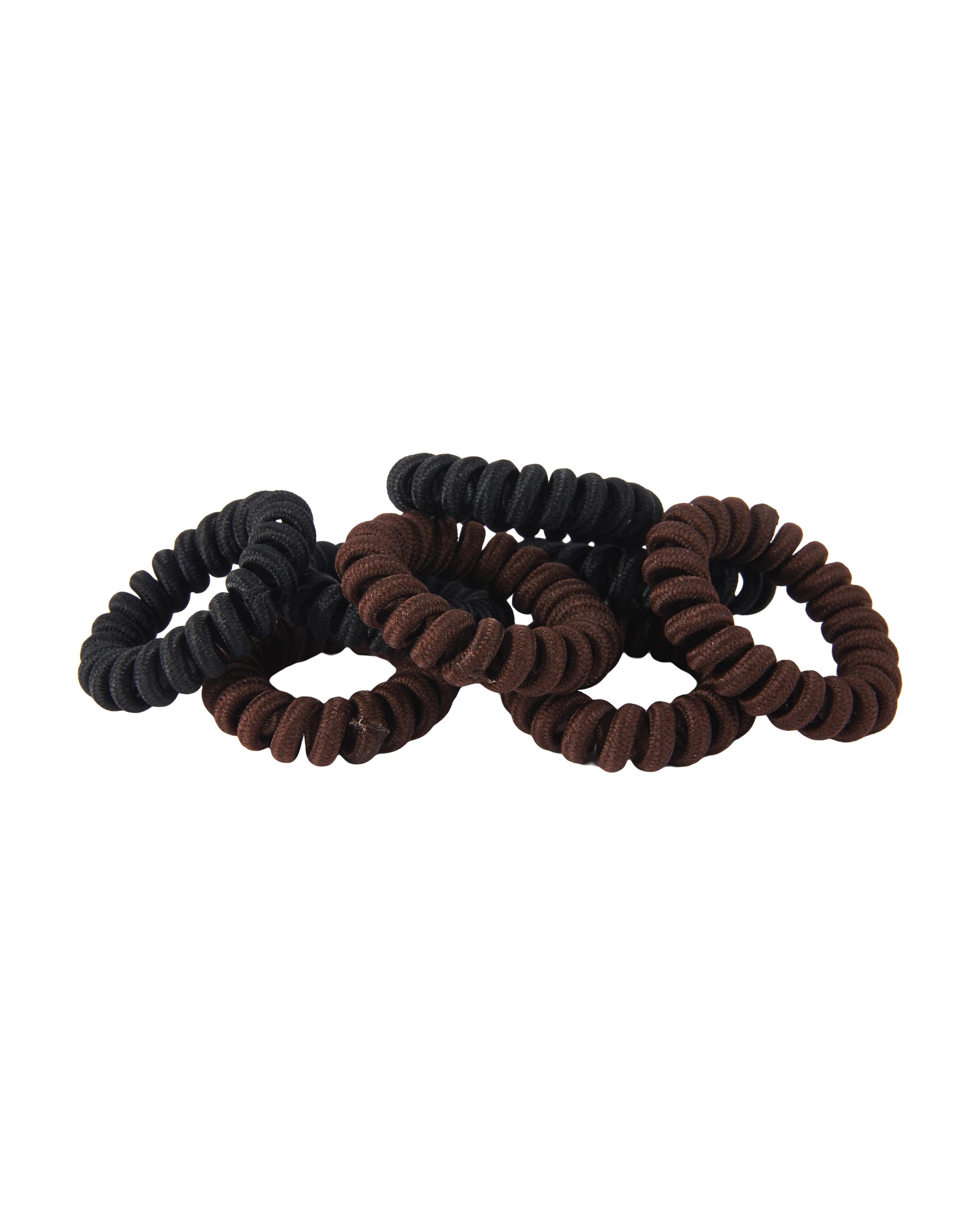 4 OXX Haircare 8 Piece Spiral Hair Elastics - Black and brown, 4 of 4