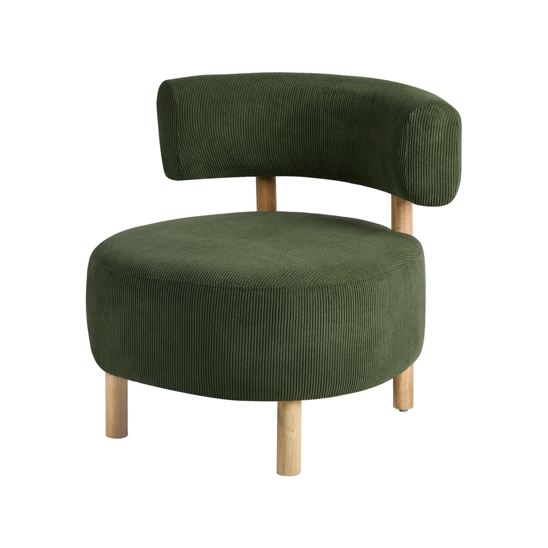 8 Oikiture Wooden Armchair Lounge Chair Velvet Accent Armchairs - Green, 8 of 10
