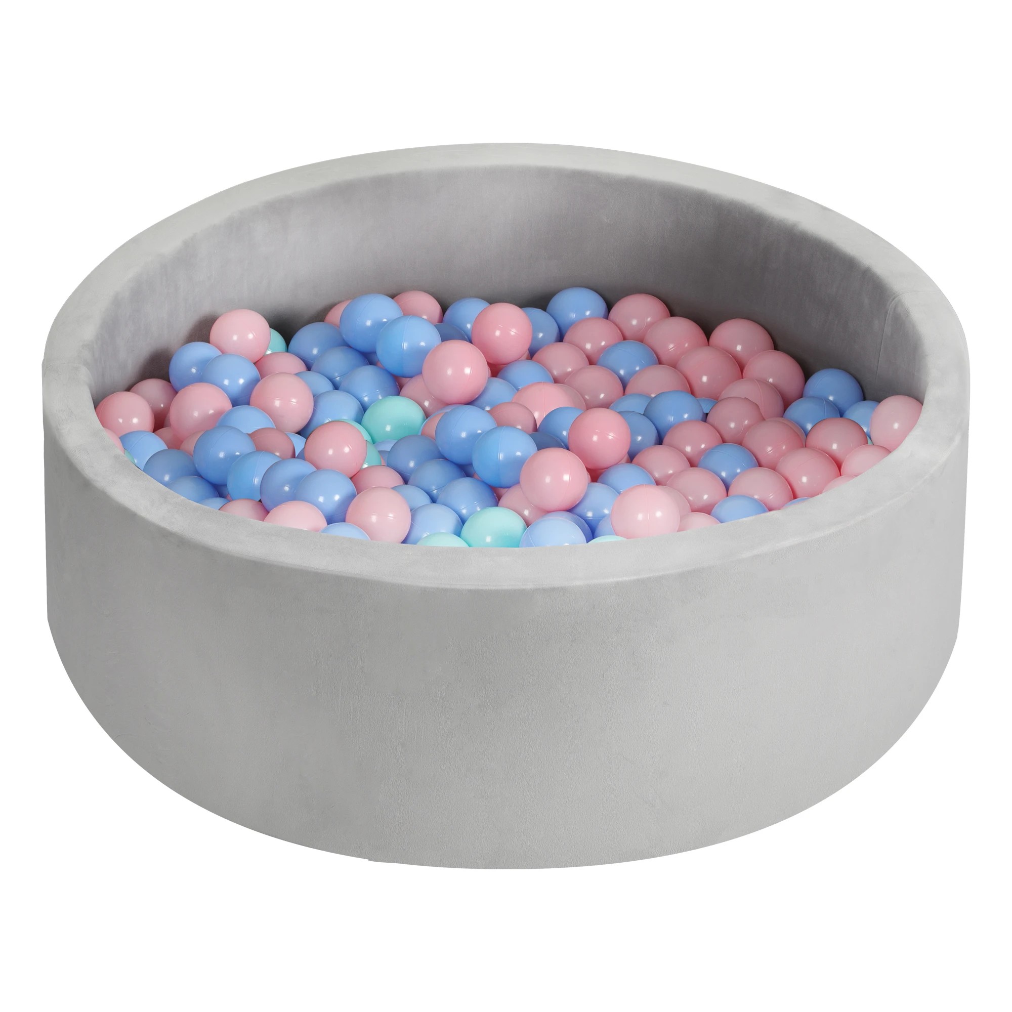1 Bopeep 90X30Cm Soft Baby Kids Ocean Ball Play Pot In Colour With 200 Balls - Grey, 1 of 6