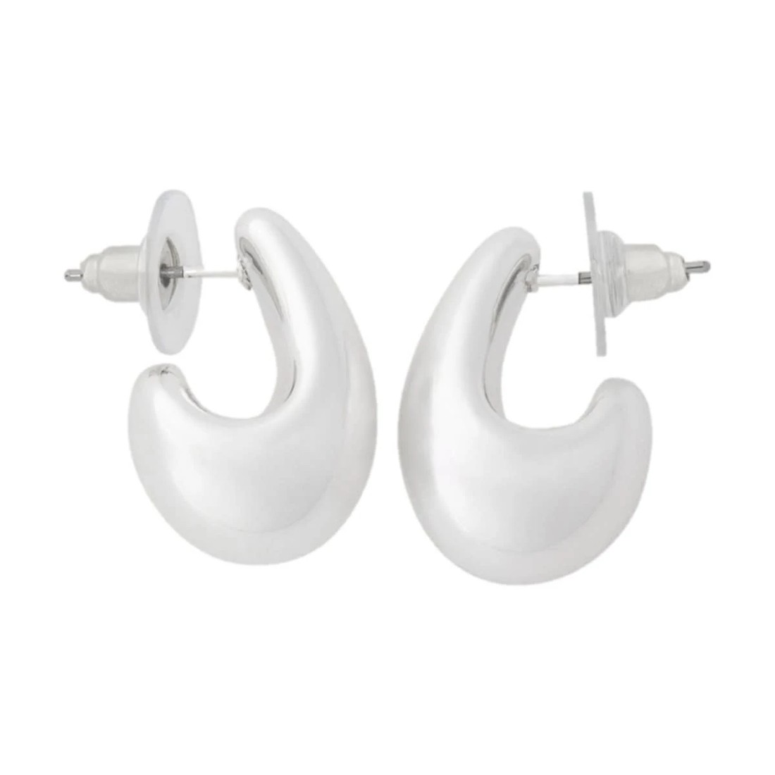 1 Mini Teardrop Earrings - Silver Tone, 1 of 4