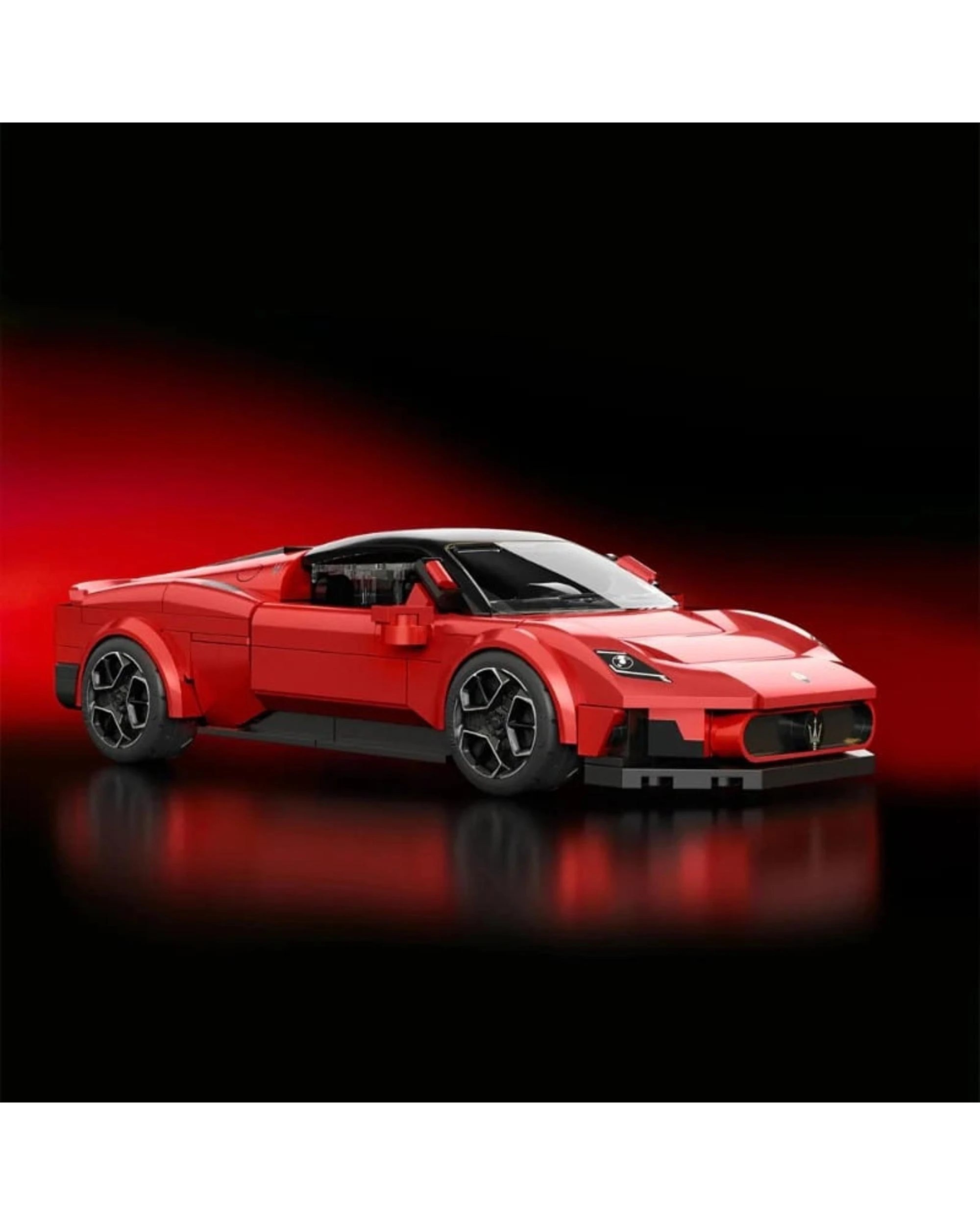 3 Mattel Brick Shop Hot Wheels Speed Series Maserati MC20 Building Set - Red, 3 of 10