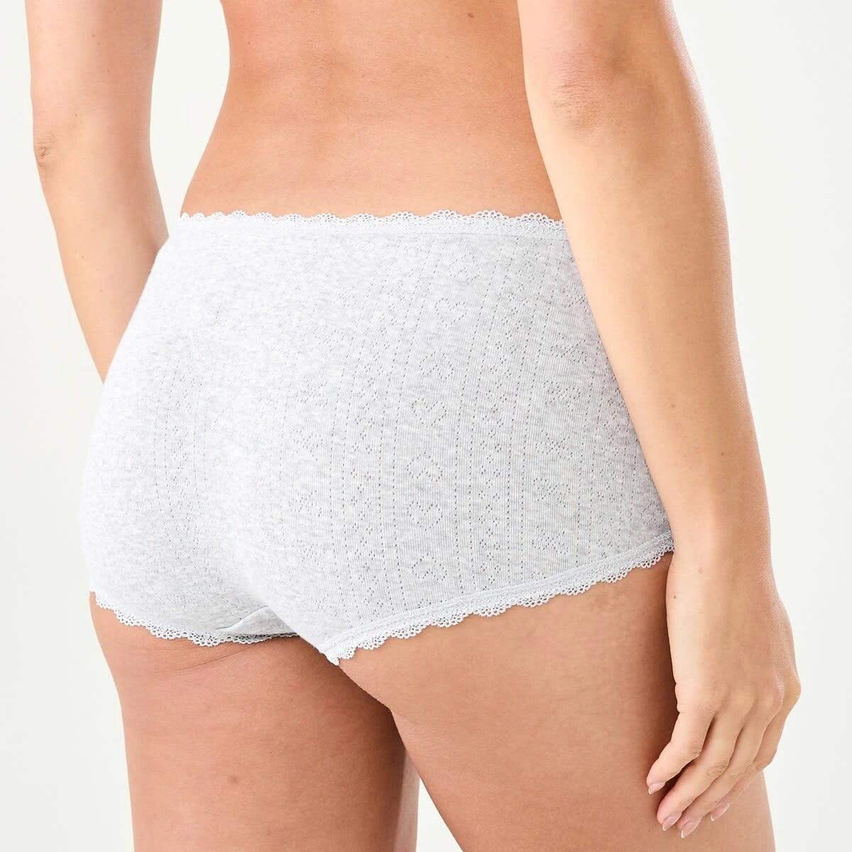 7 3 Pack Pointelle Boyleg Briefs Yellw Flrl, 7 of 9