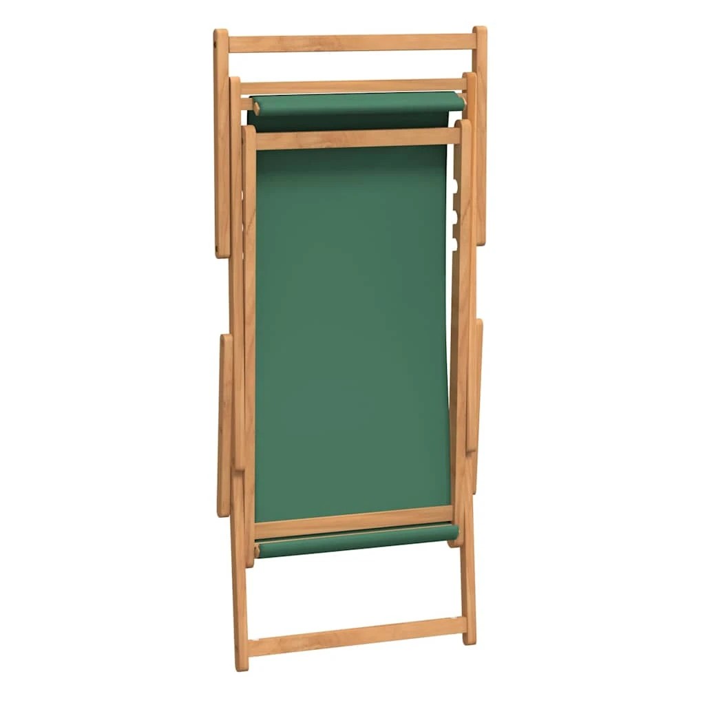 6 vidaXL Beach chair Foldable - Green, 6 of 8