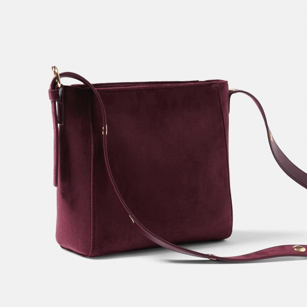 3 Studded Crossbody Bag RICH BURGUNDY, 3 of 5