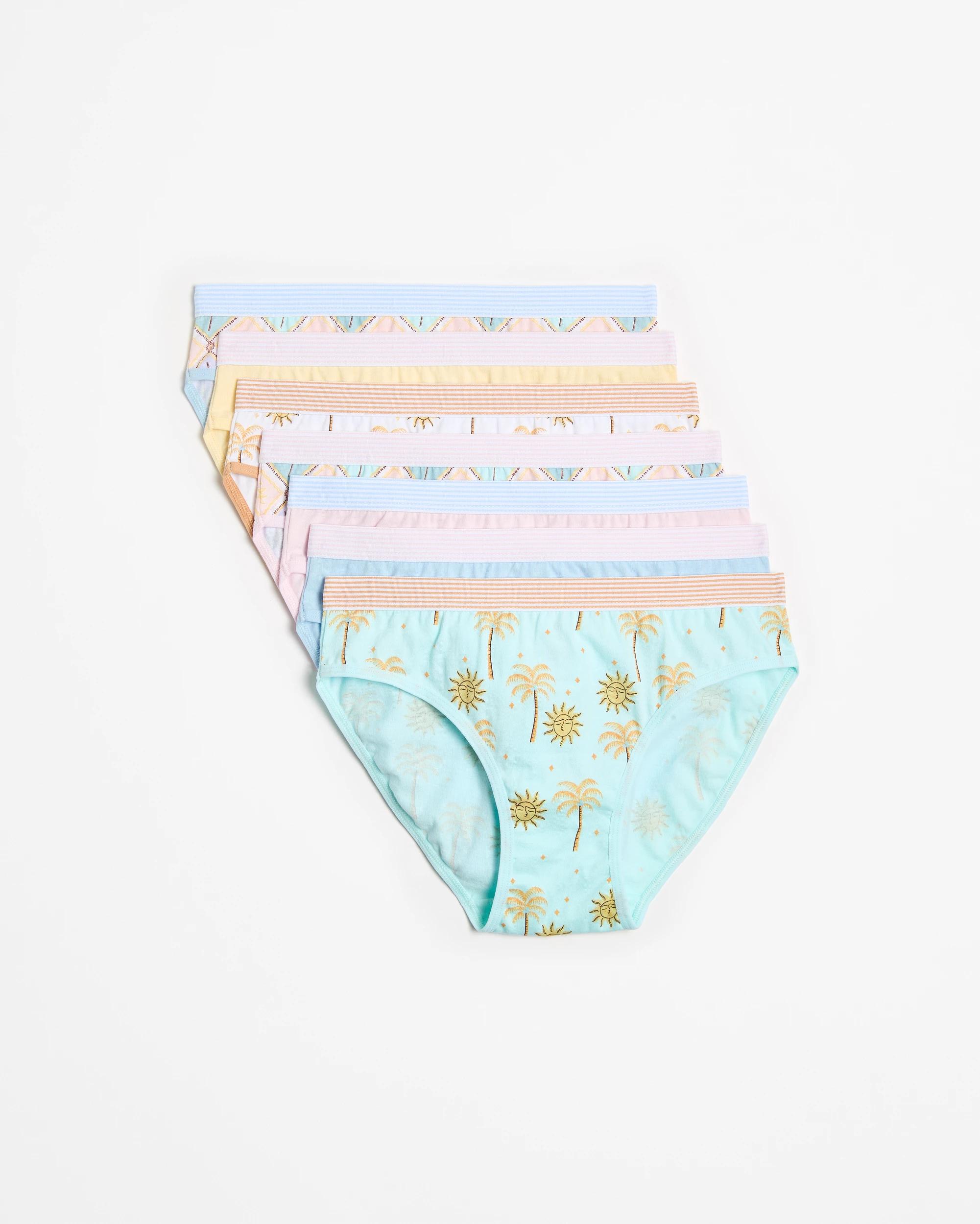 1 Older Girls Underwear Briefs 7 Pack - Maxx PALMS, 1 of 2