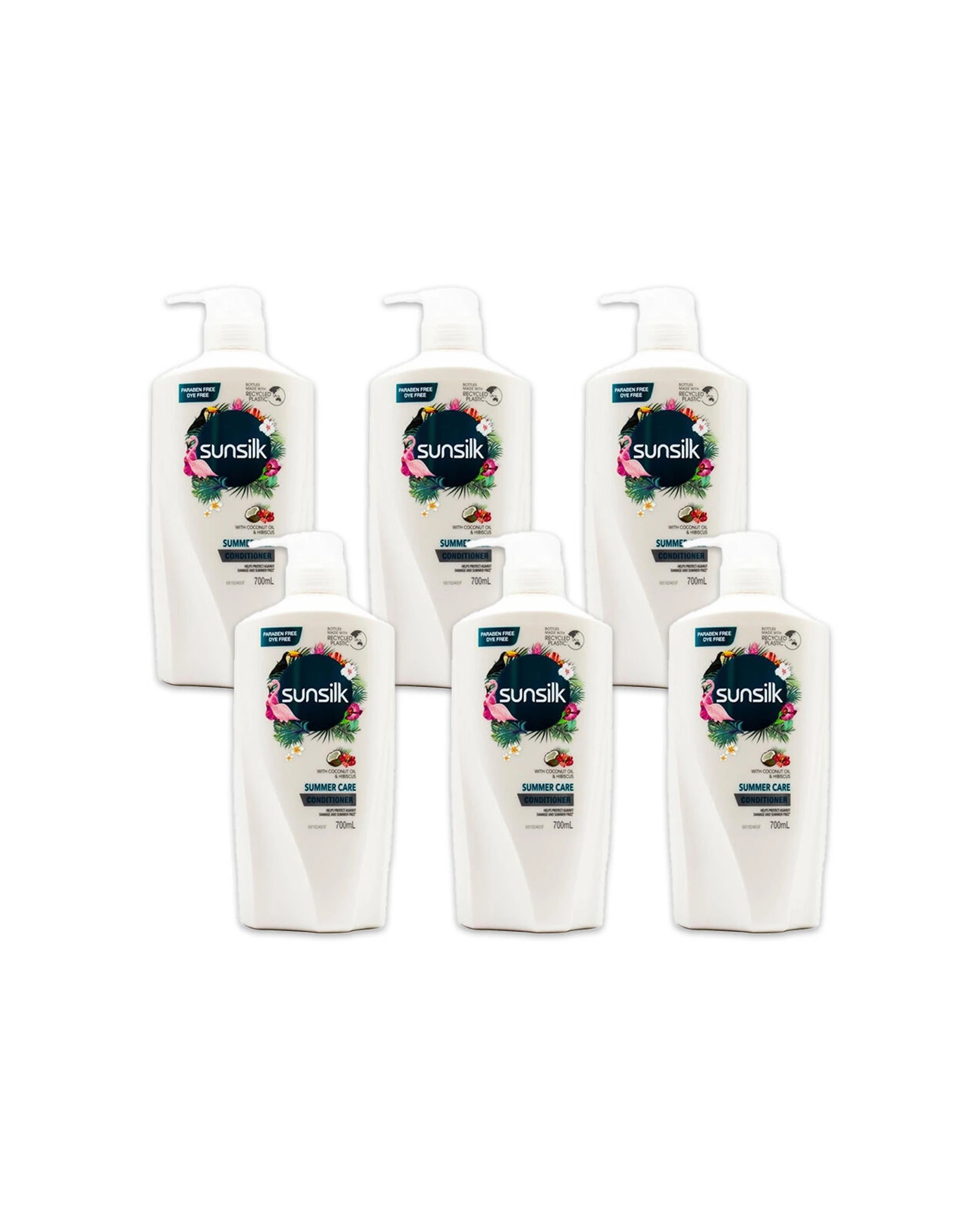 1 SUNSILK 6PK Summer Care Conditioner 700ml Coconut Oil Hibiscus Nourishing - Multi, 1 of 3