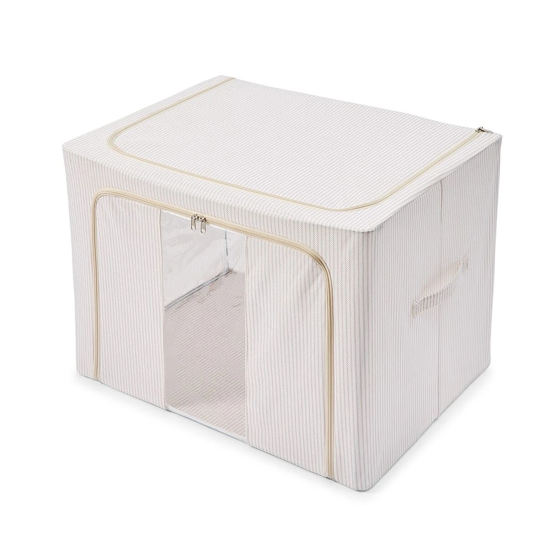 7 Linen Look Collapsible Box with Window - Extra Large, Stripe, 7 of 10