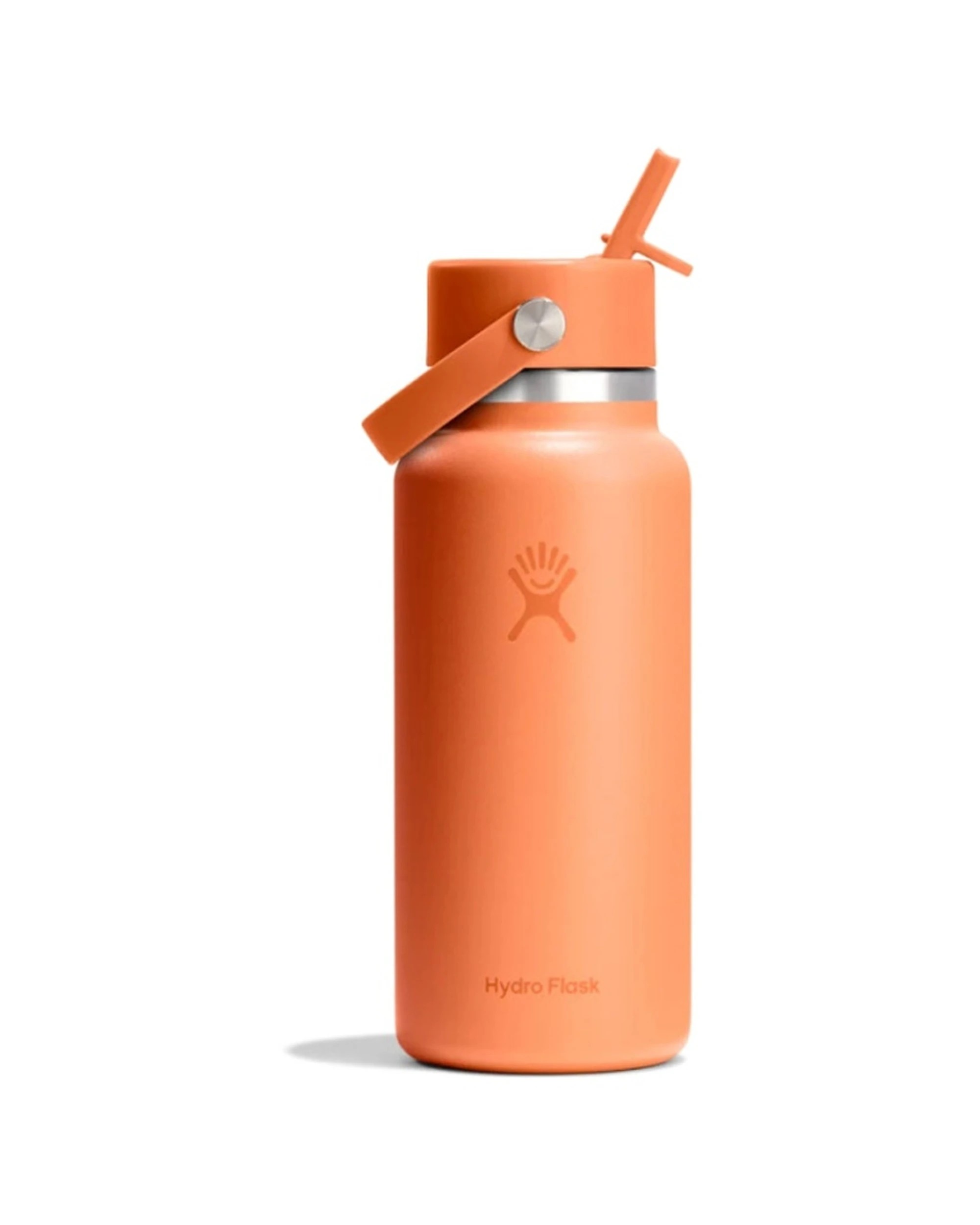 1 Hydro Flask Wide Flex Straw Cap Insulated Drink Bottle Leakproof 32oz Nectar - Orange, 1 of 2