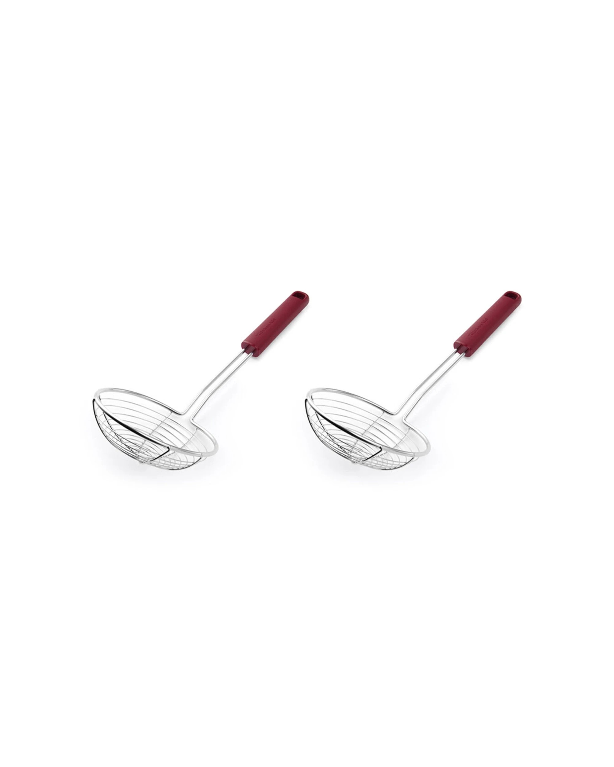 1 KitchenAid 2PK Classic Wire Handheld Food Strainer Cooking Utensil Ergonomic Handle - Red, 1 of 6