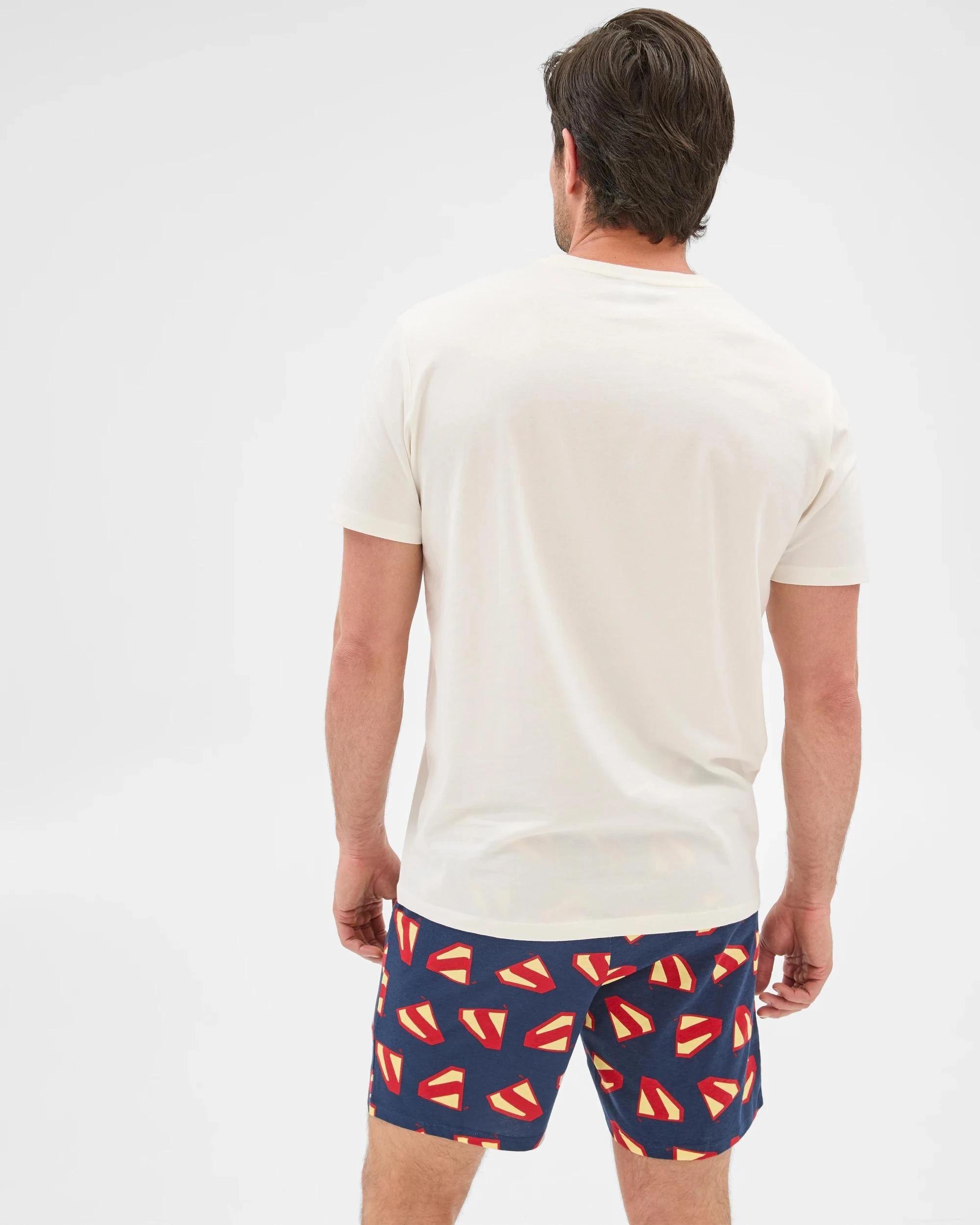 4 Superman Mens Box Set - Sleep, Socks, Trunk - 4 Piece Set WHITE / BLUE / RED, 4 of 7