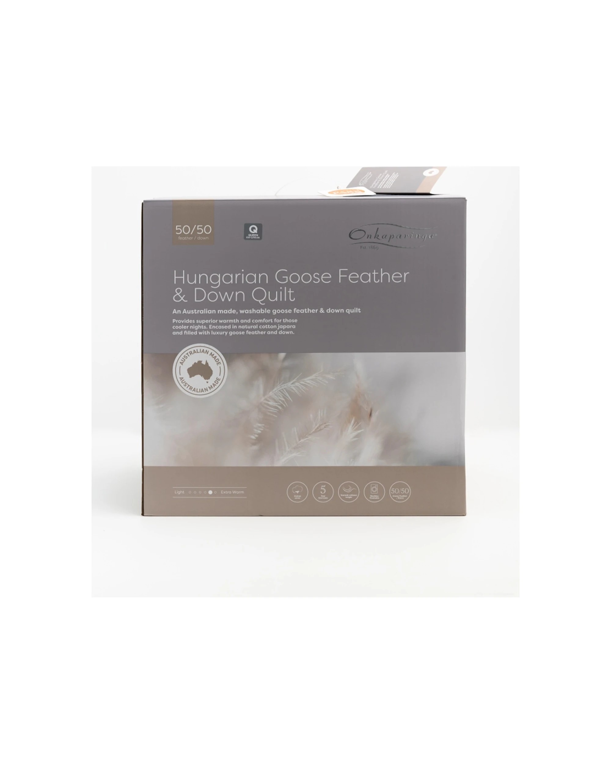 5 Onkaparinga 50-50 Hungarian Goose Down Feather Surround Pillow Standard - White, 5 of 9