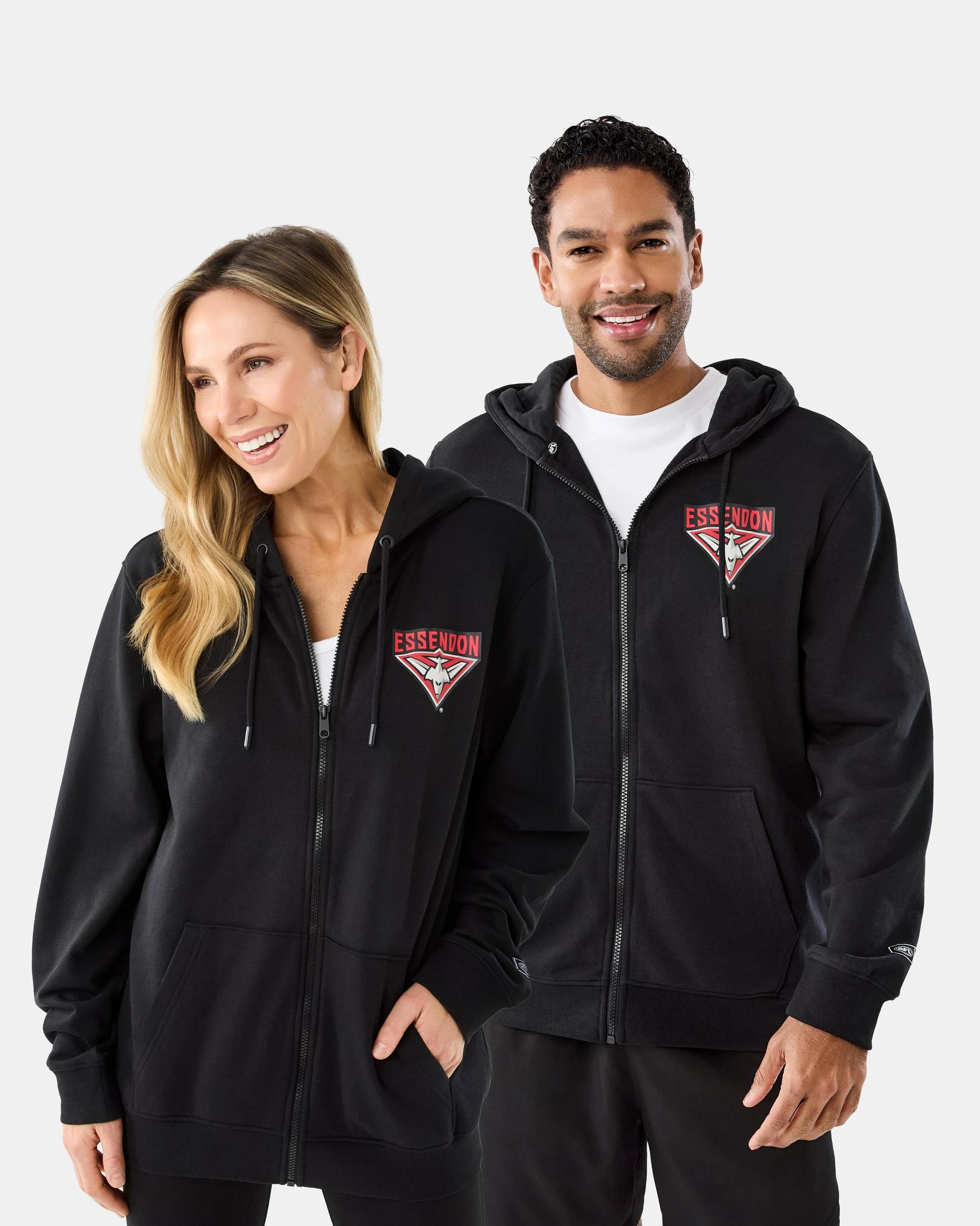 1 Official AFL Adult Zip Through Hoodie Essendon, 1 of 10