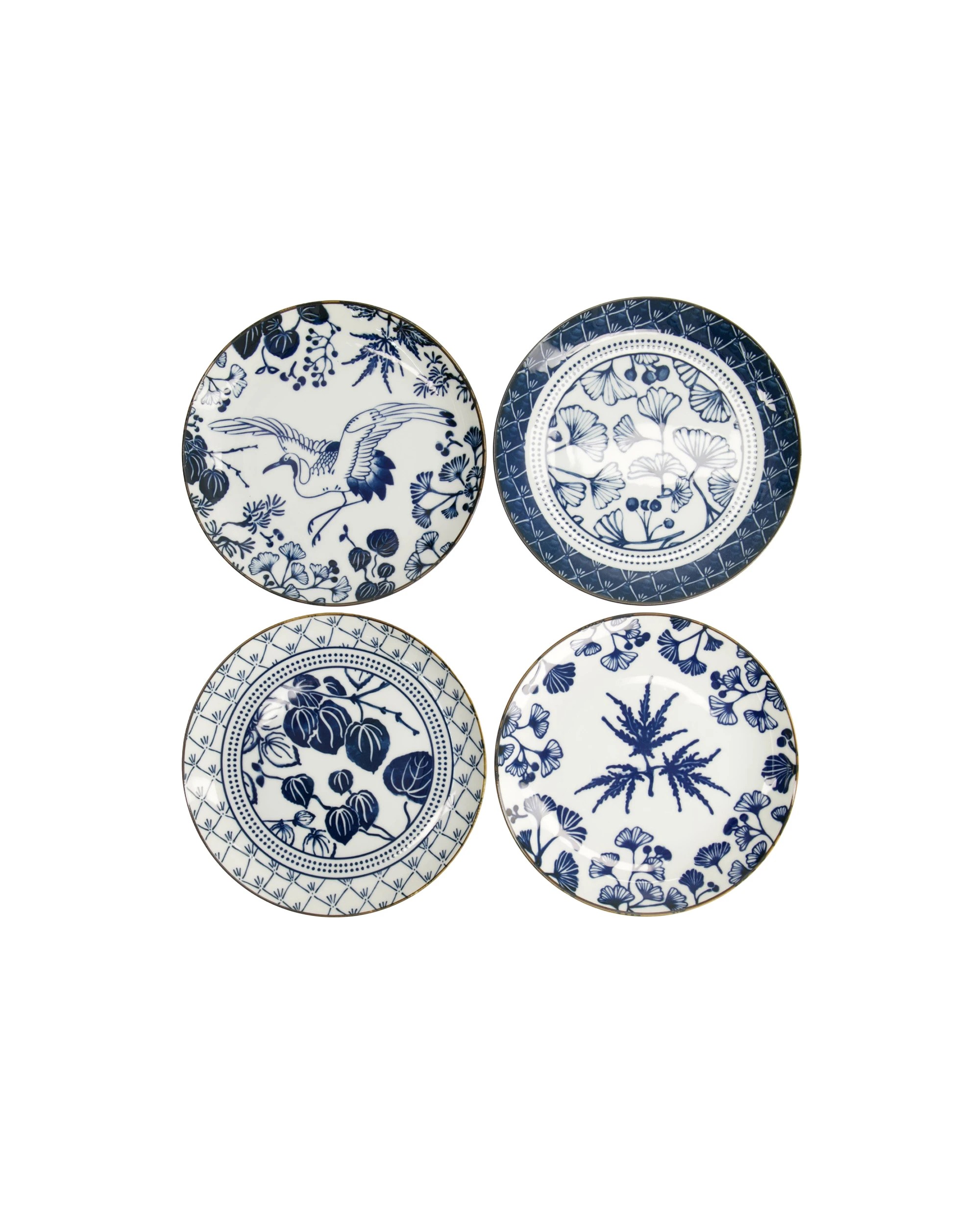 1 Tokyo Design 4pc Studio Flora Japonica Plate Set 20cm Mixed, 1 of 5