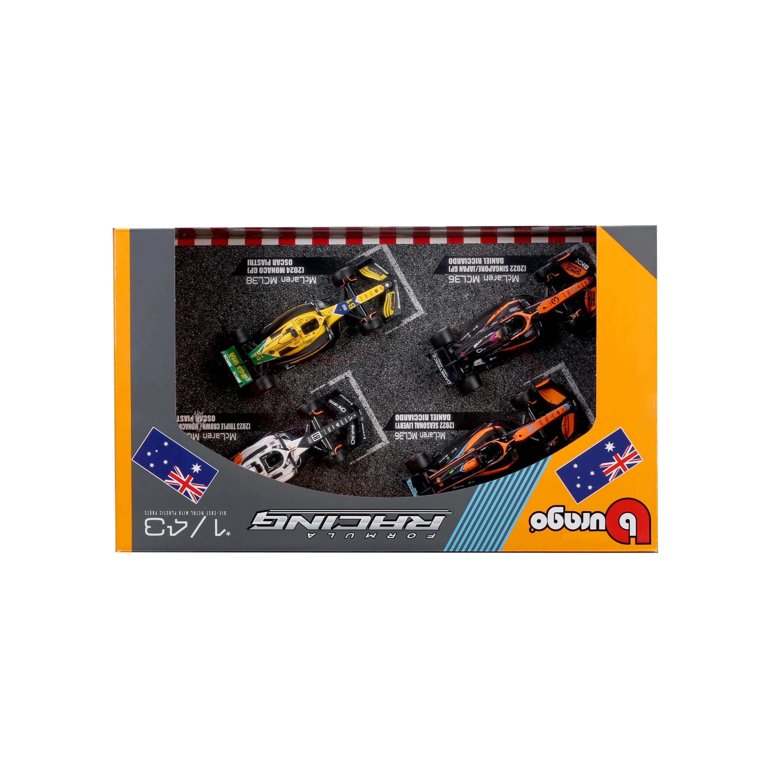 5 4 Piece Bburago 1:43 McLaren F1 Aussie Drivers, 5 of 6