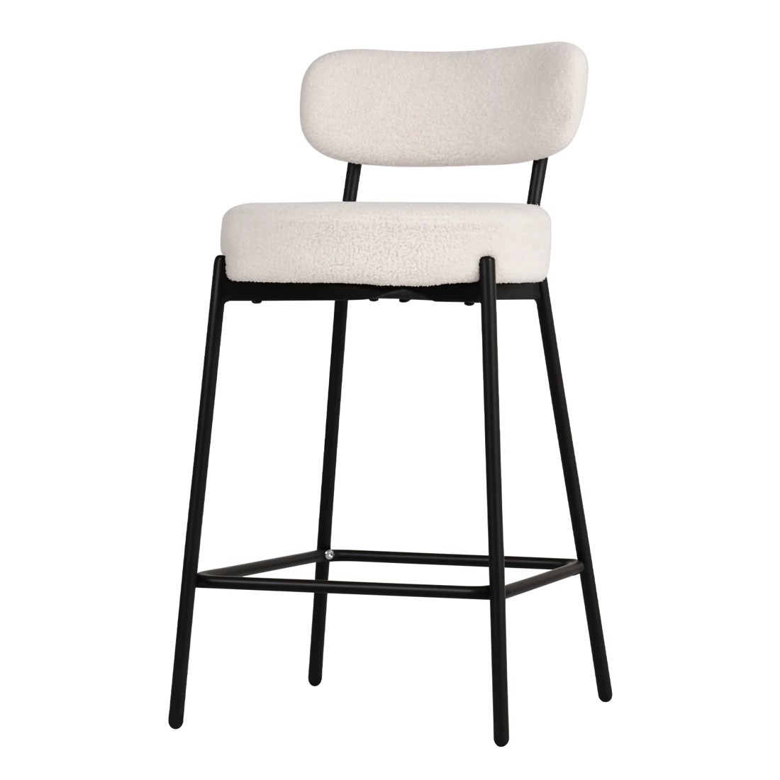 3 Advwin Bar Stools Set of 2 Boucle Kitchen Counter Stools, 3 of 10