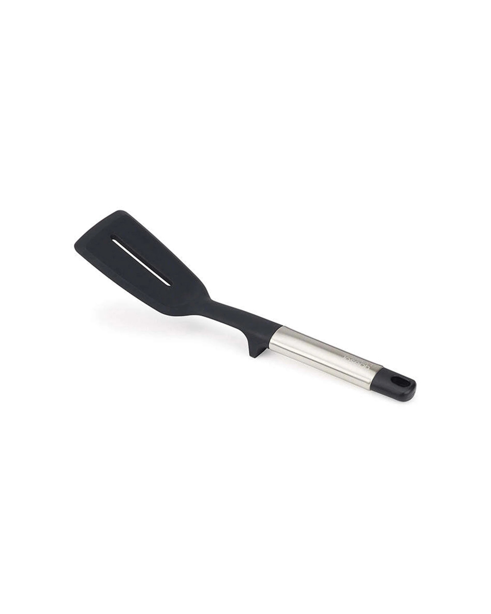 1 Joseph Joseph Elevate Silicone Steel Slotted Turner 30.5cm Weighted Handle - Black, 1 of 6