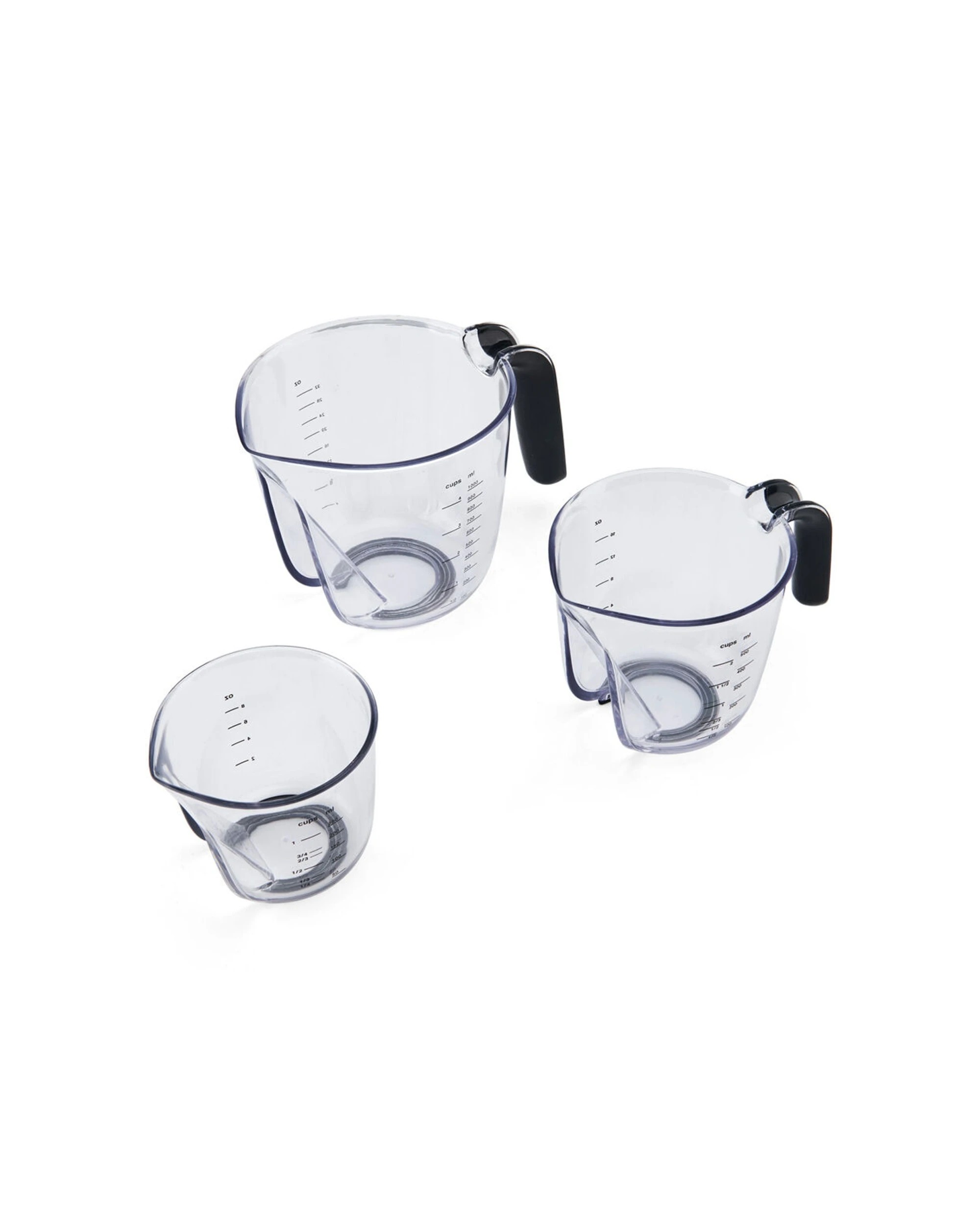 2 KitchenAid 3pc Stackable Angled Measuring Jugs Set - Black, 2 of 5