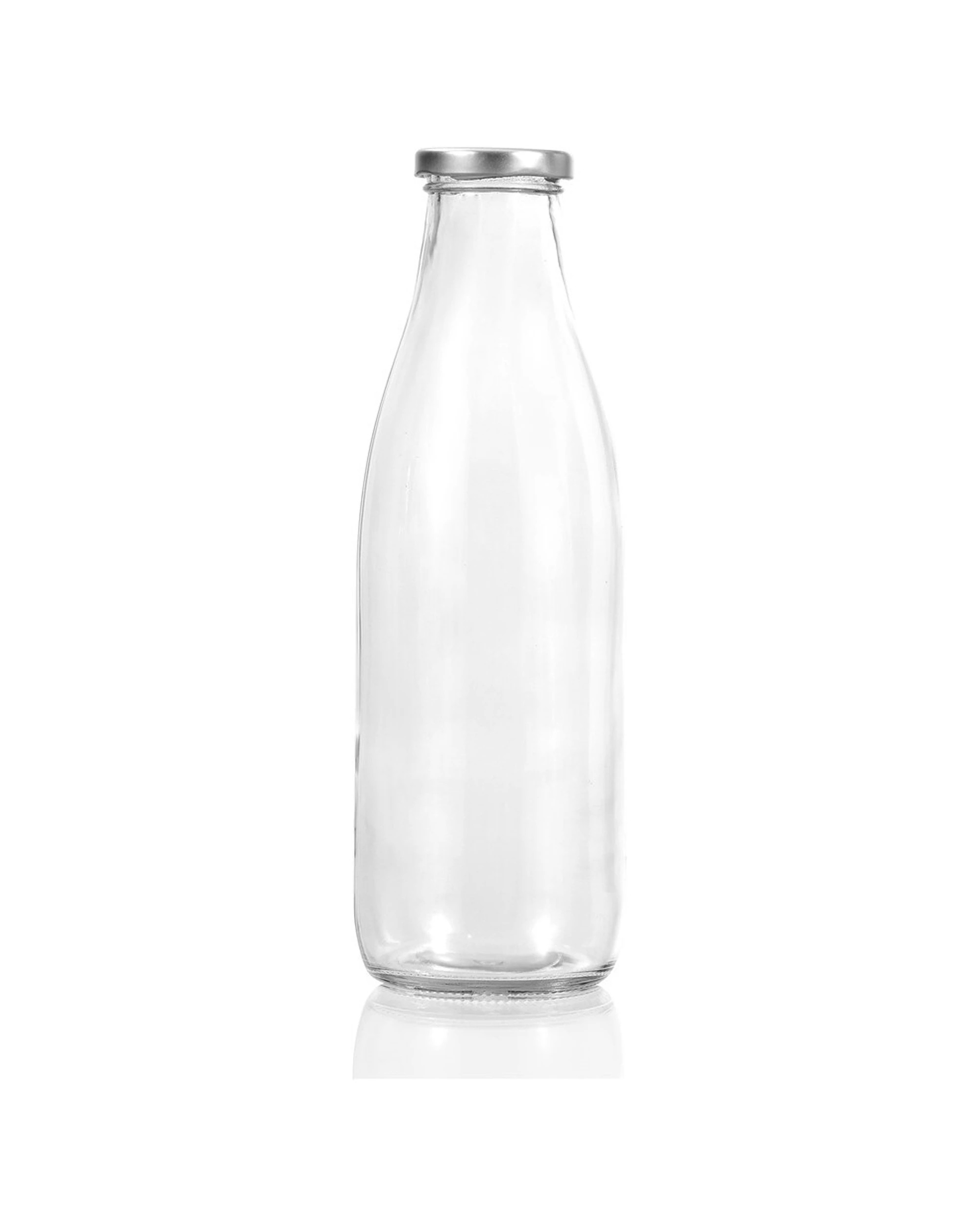 1 Lemon & Lime 1l Glass Milk Bottle Container Storage W/ Screw Top Lid Assorted
 - Multi, 1 of 2