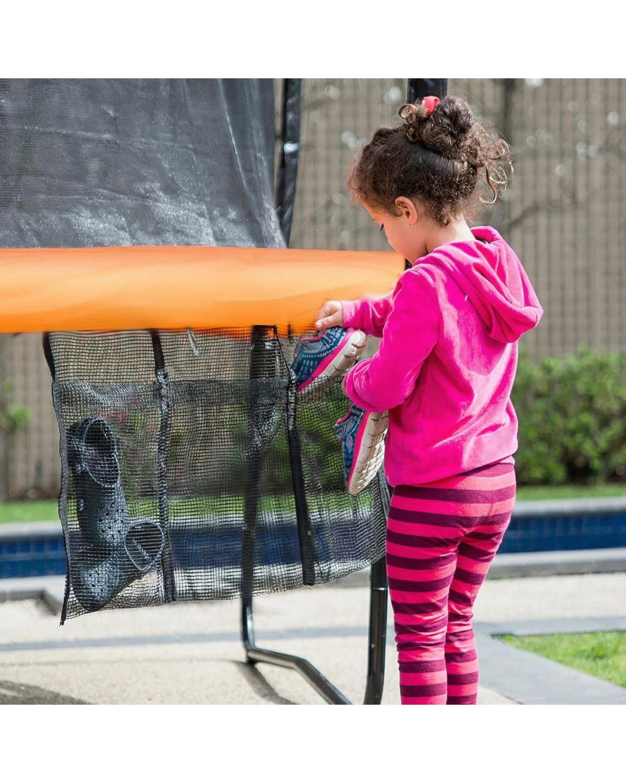 6 Kahuna Trampoline 8 ft with Roof - Orange, 6 of 7