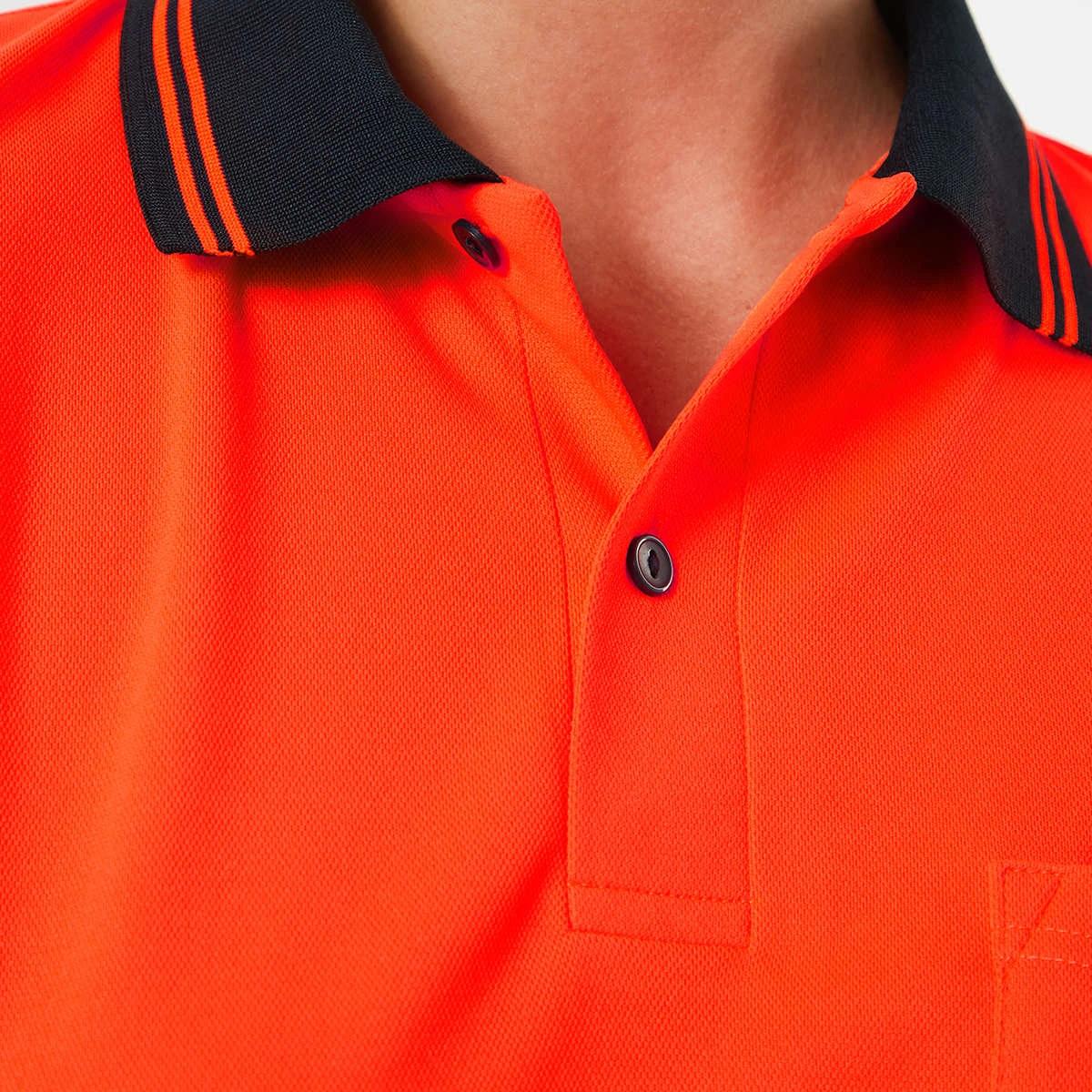9 Hi-Visibility Long Sleeve Polo Shirt Orange, 9 of 10